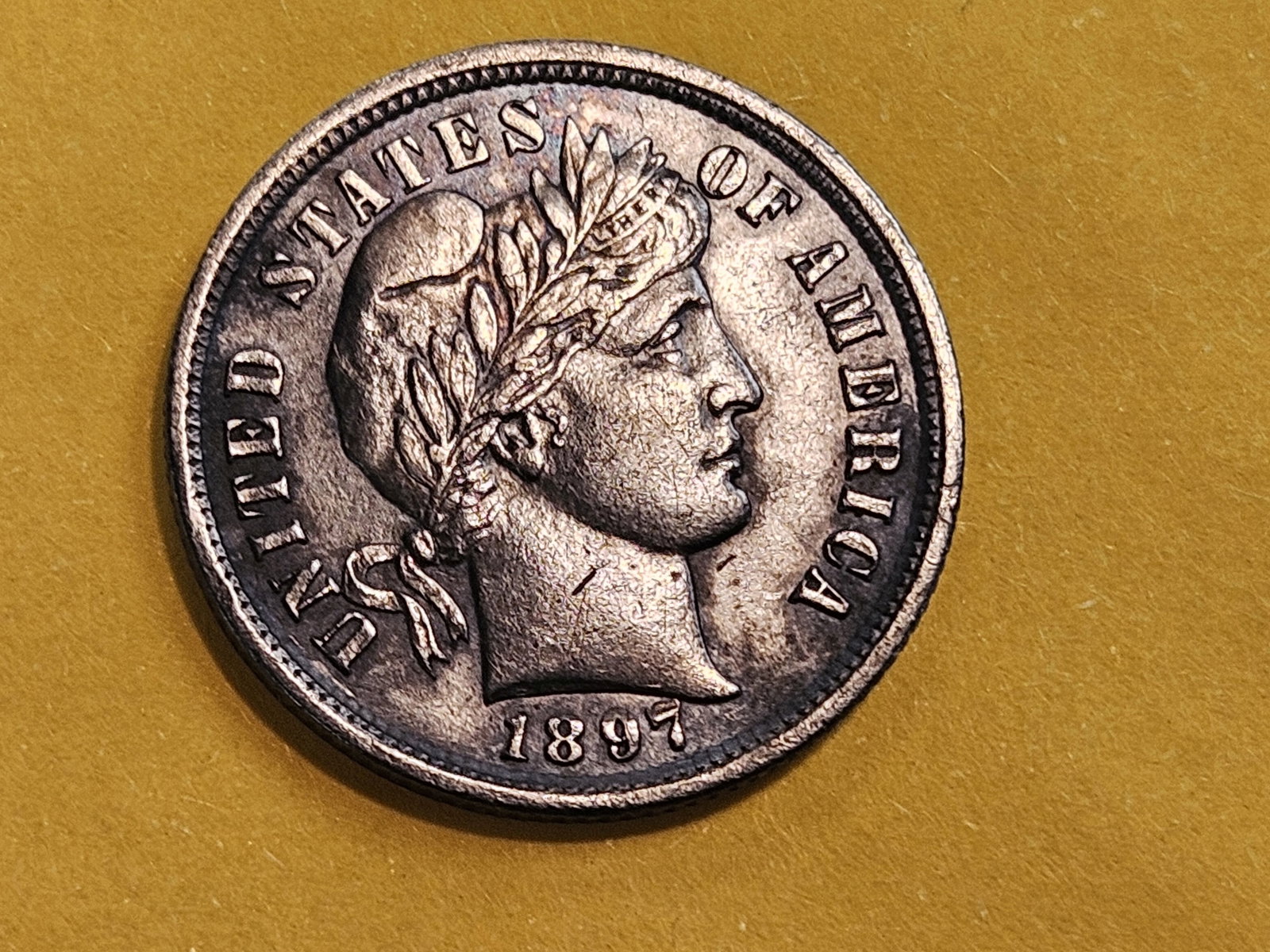 1897 Barber silver Dime in Extra Fine - 3