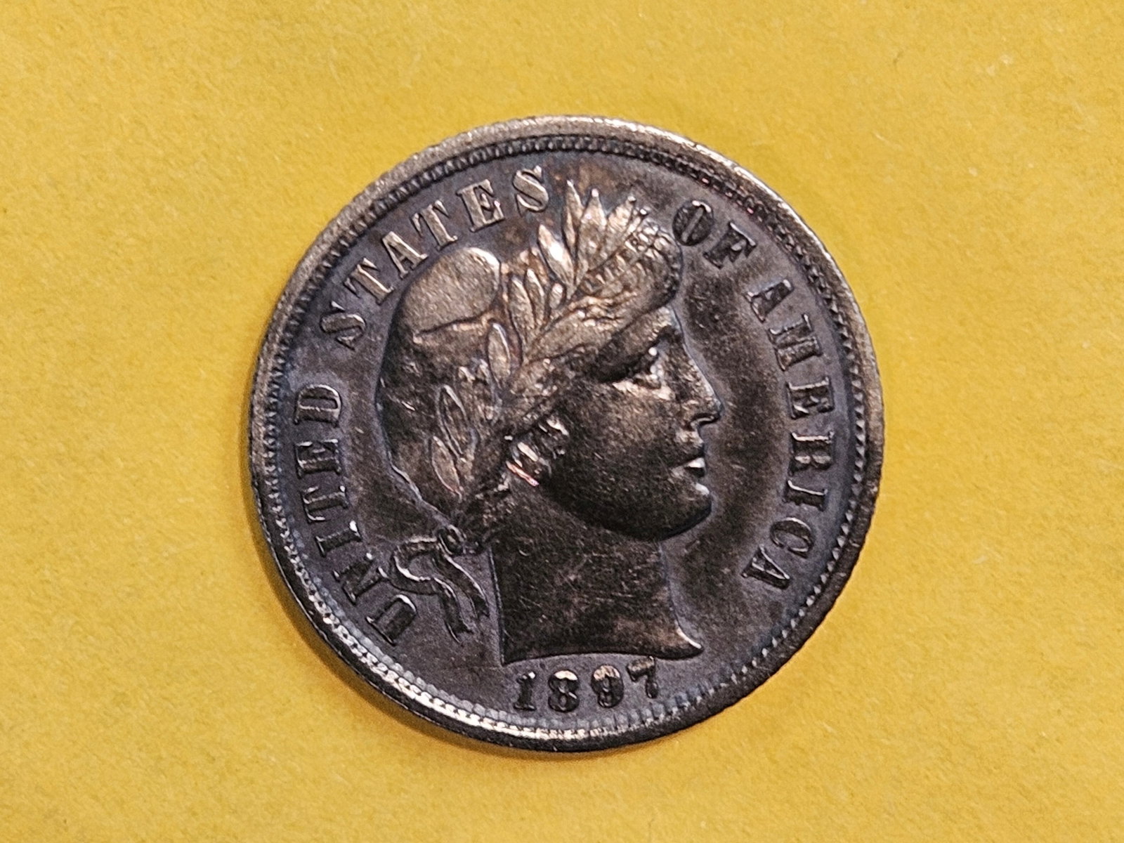 1897 Barber silver Dime in Extra Fine - 5