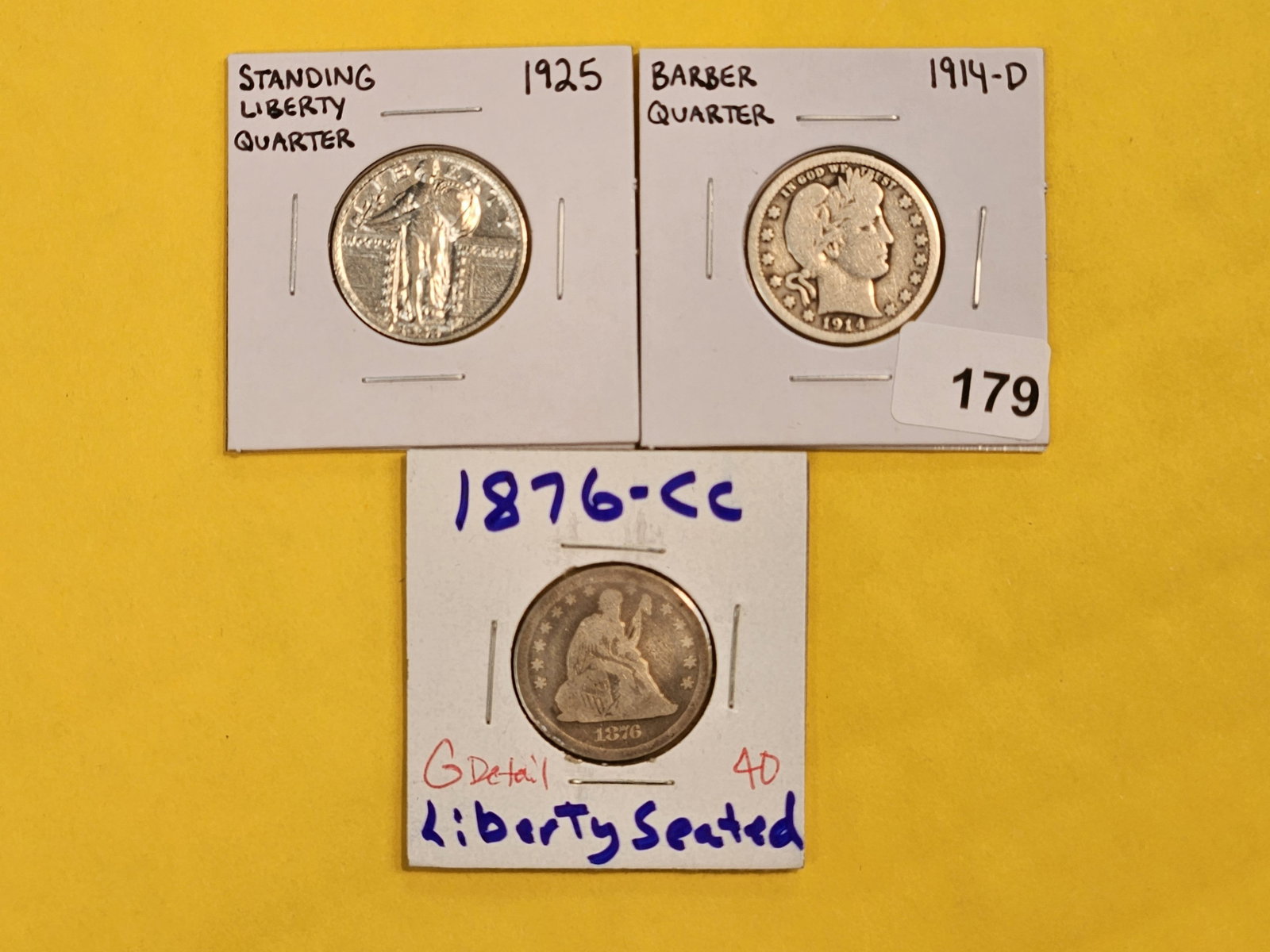 Three different series of silver Quarters (1 of 7)