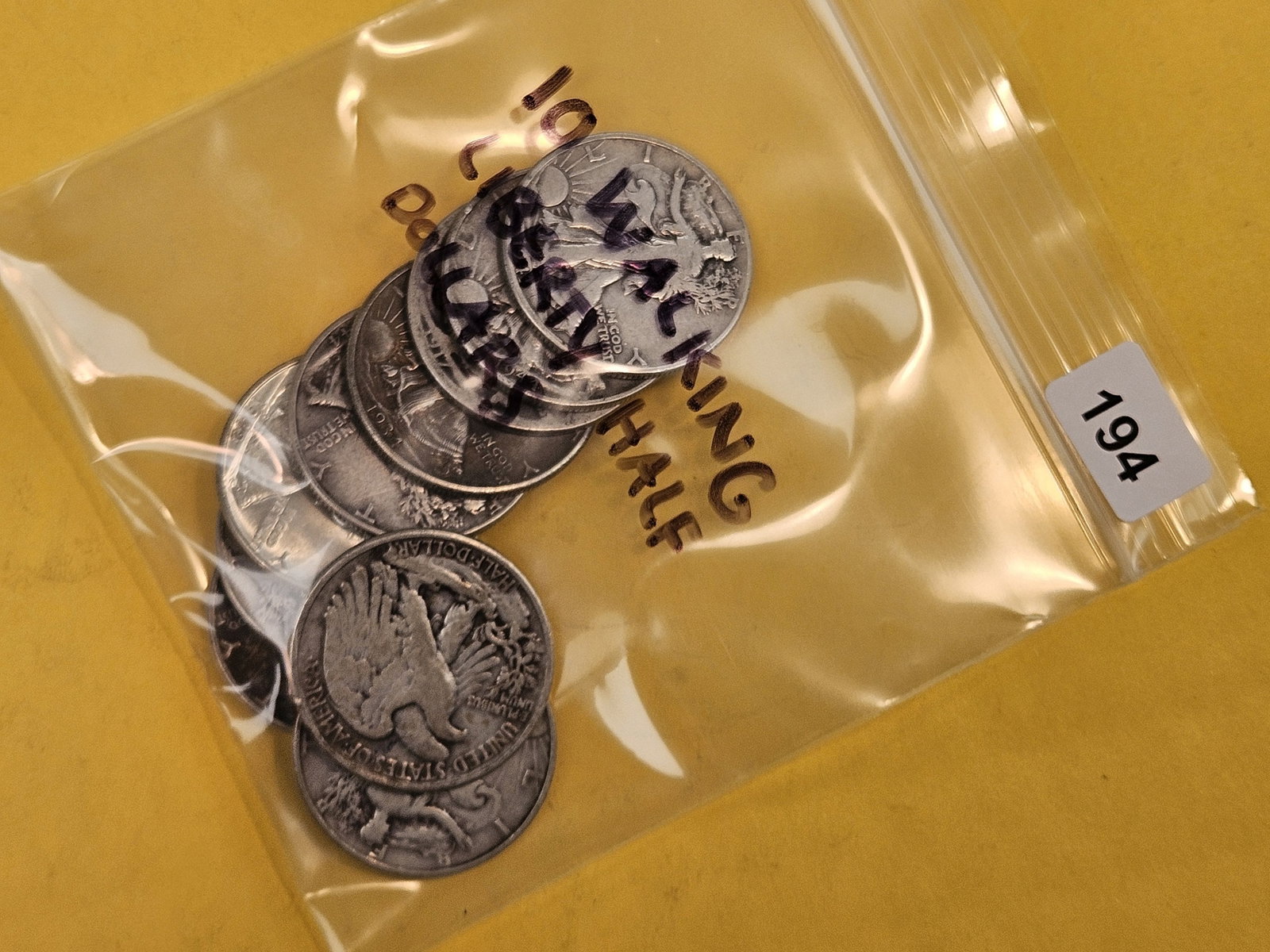 Ten mixed Walking Liberty silver Half Dollars (1 of 2)