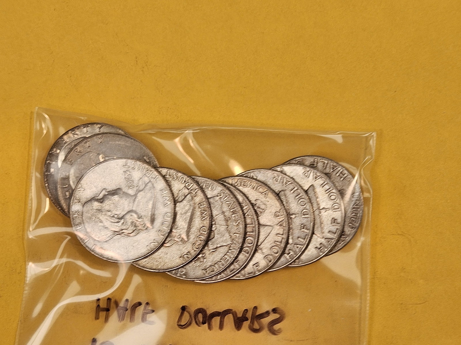 Ten mixed Franklin silver Half Dollars - 2