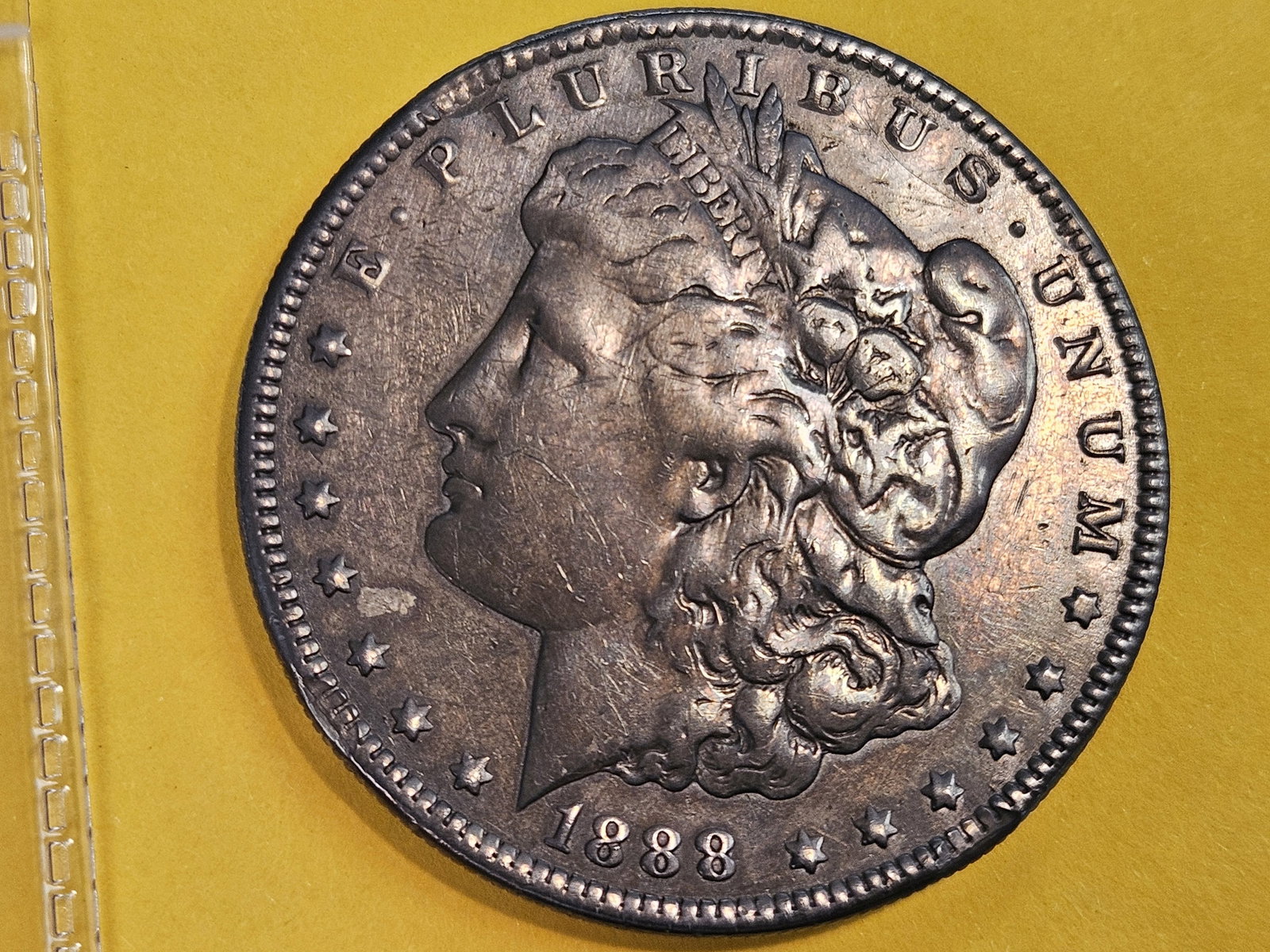 Semi-Key 1888-S Morgan silver Dollar in Extra fine - details: Dark and polished