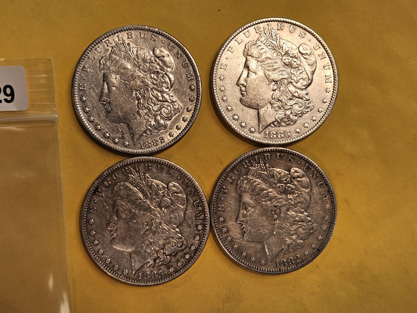 Four Morgan Dollars in XF to AU: Mixed