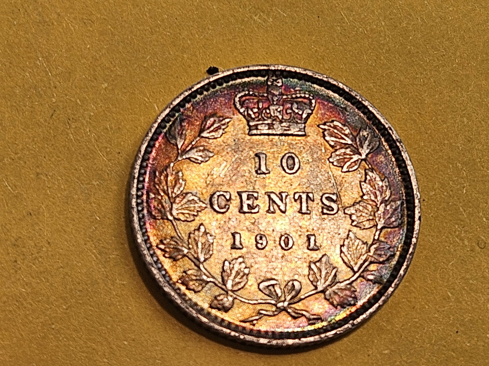 Choice Brilliant About Uncirculated plus 1901 Canada silver 10 cents - 10