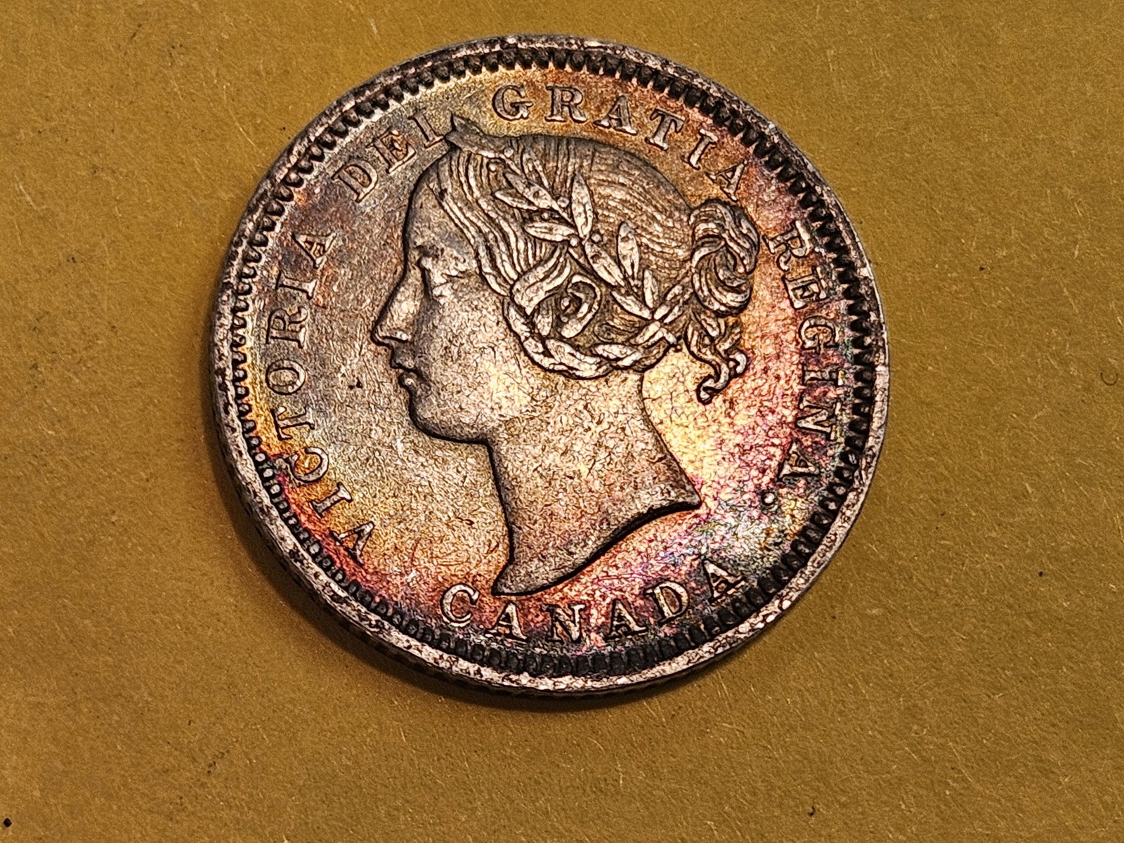 Choice Brilliant About Uncirculated plus 1901 Canada silver 10 cents - 4