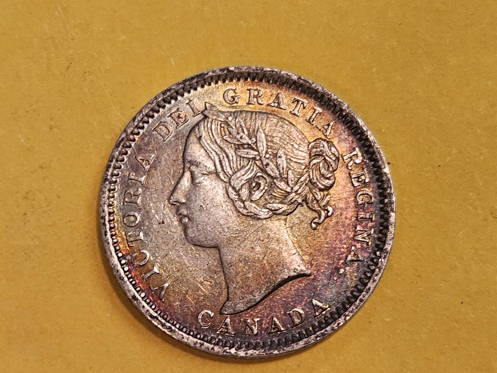 Choice Brilliant About Uncirculated plus 1901 Canada silver 10 cents - 5