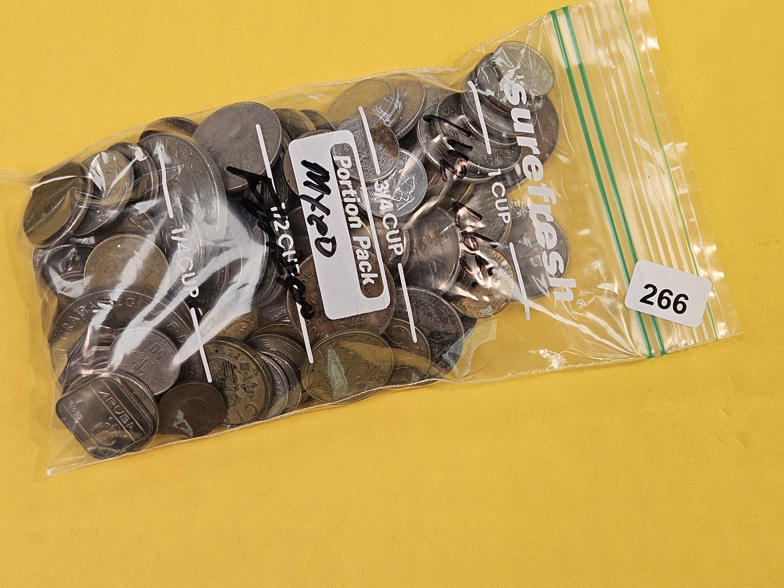 One and One-half Pounds of Mixed World Coins: From dealer. Unchecked by us