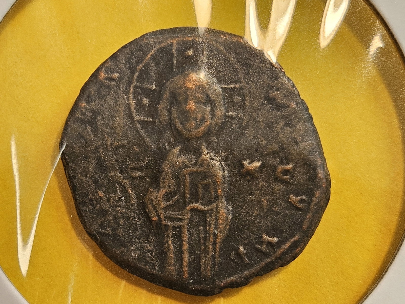MEDIEVAL! 961 - 1081 AD Byzantine Follis: Nice condition for the year