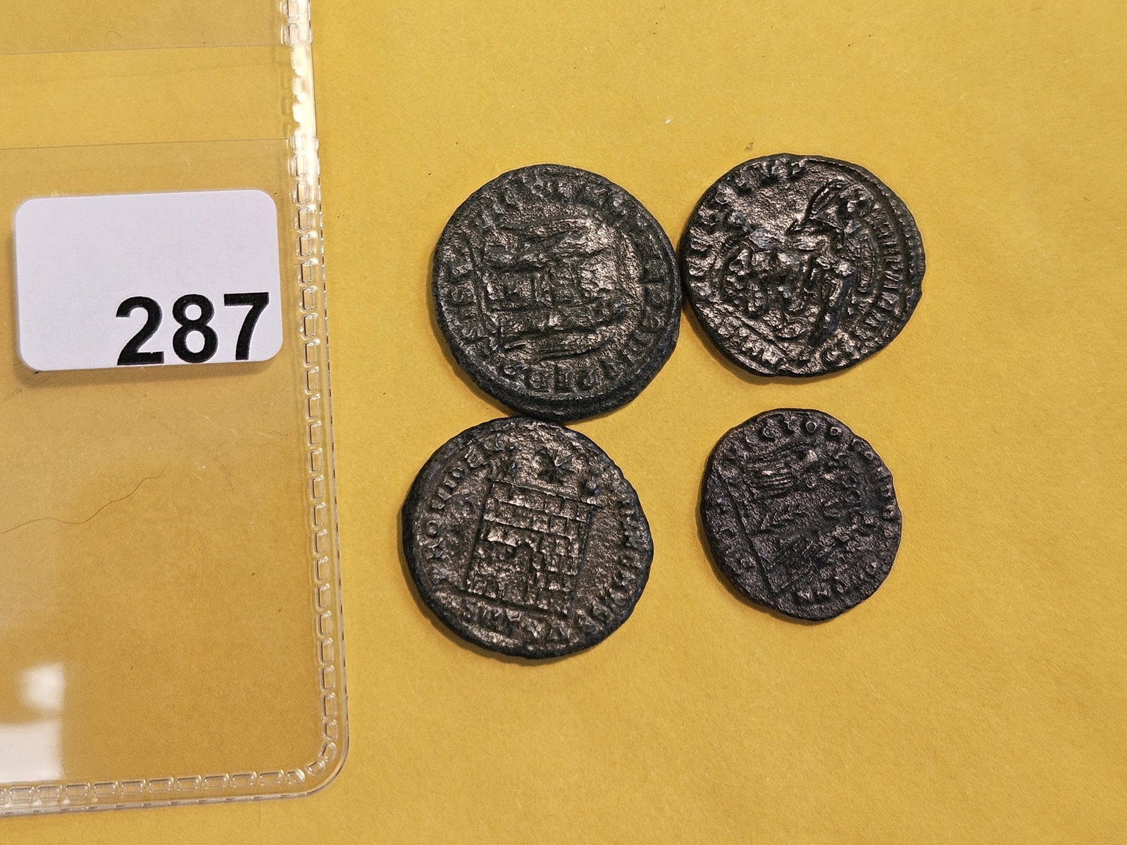 ANCIENTS! Four mixed Roman empire coins: All in nice condition!