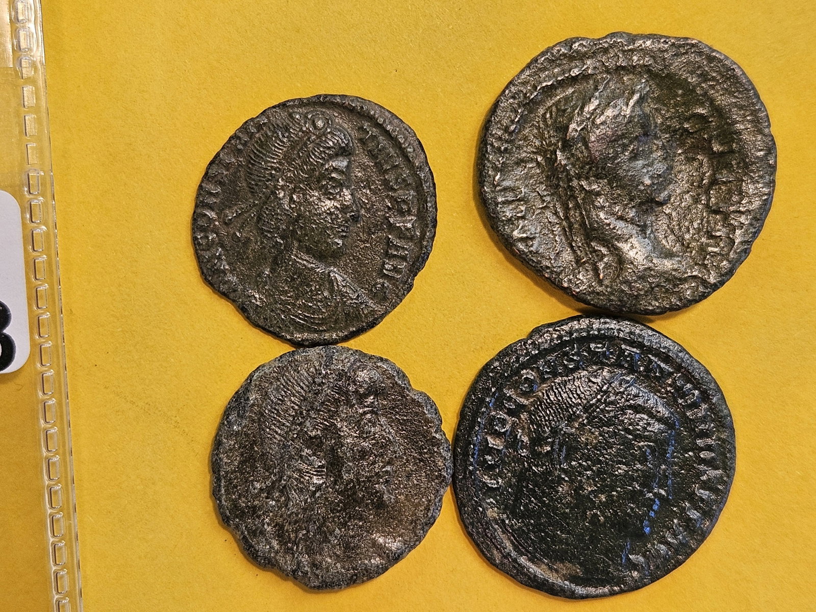 ANCIENTS! Four mixed Roman empire coins: All in nice condition!
