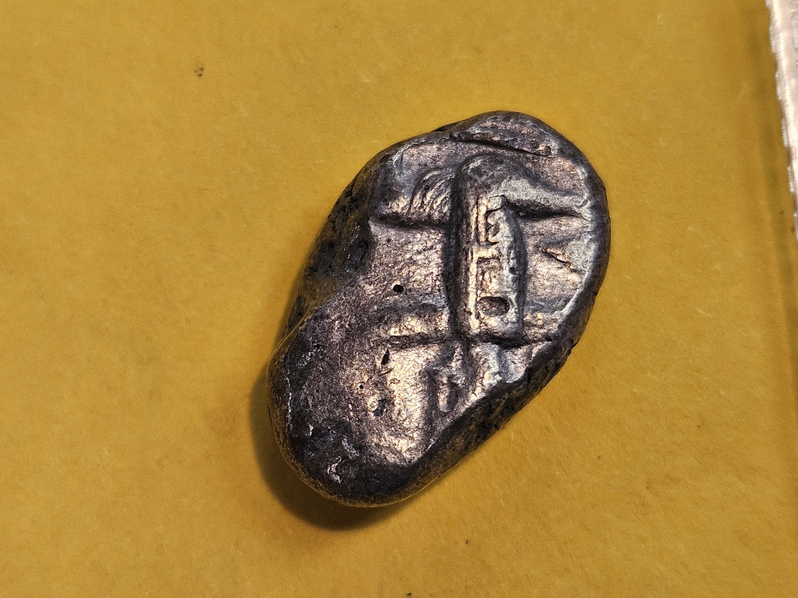 ANCIENT! Persia 5th Century BC silver coin: Achaemenid Kingdom. AE Siglos