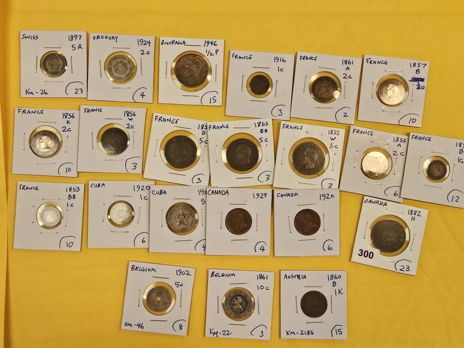Twenty-Two mixed World coins: From all over