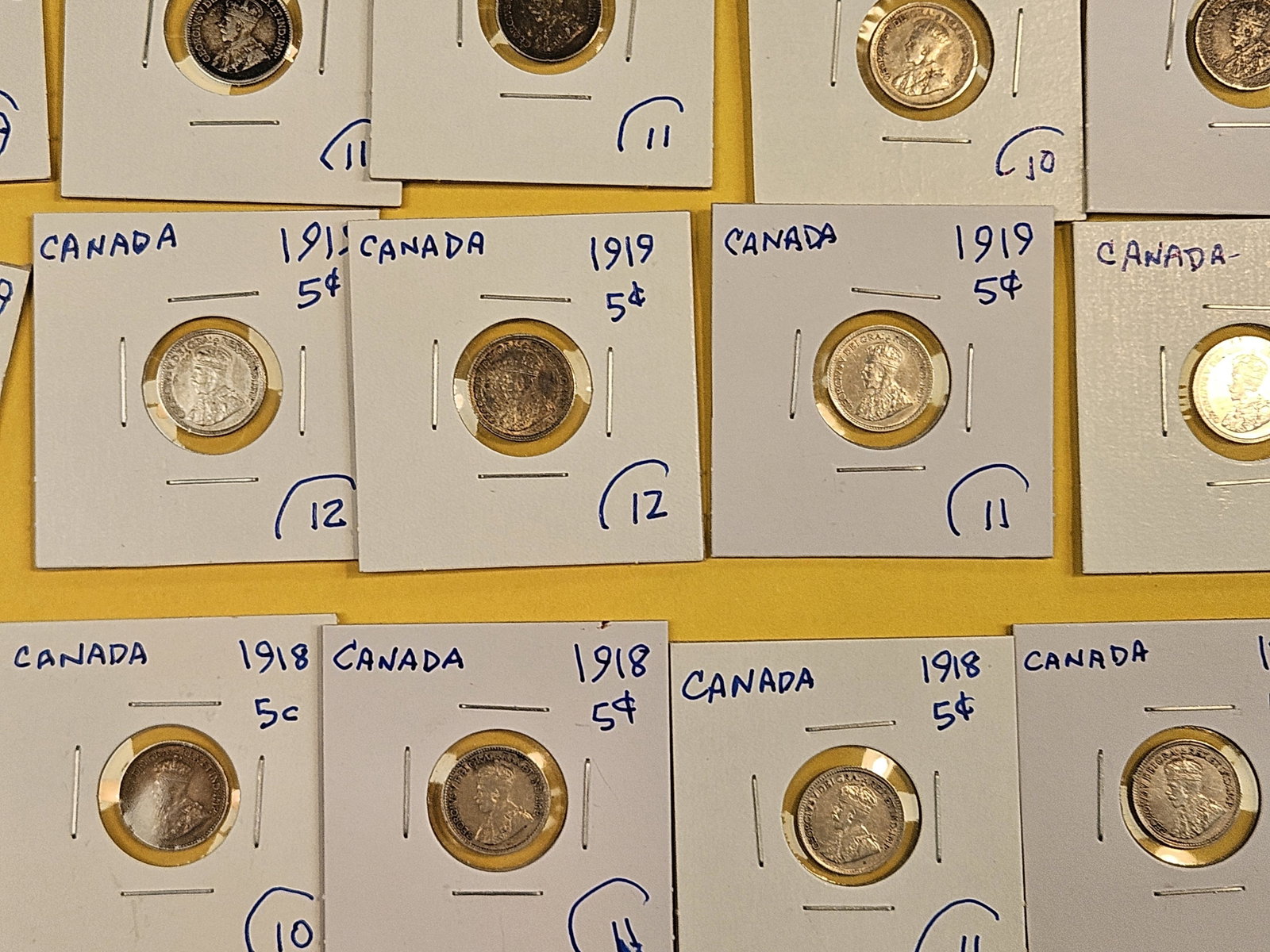 Twenty-five, silver, Canadian coins - 6