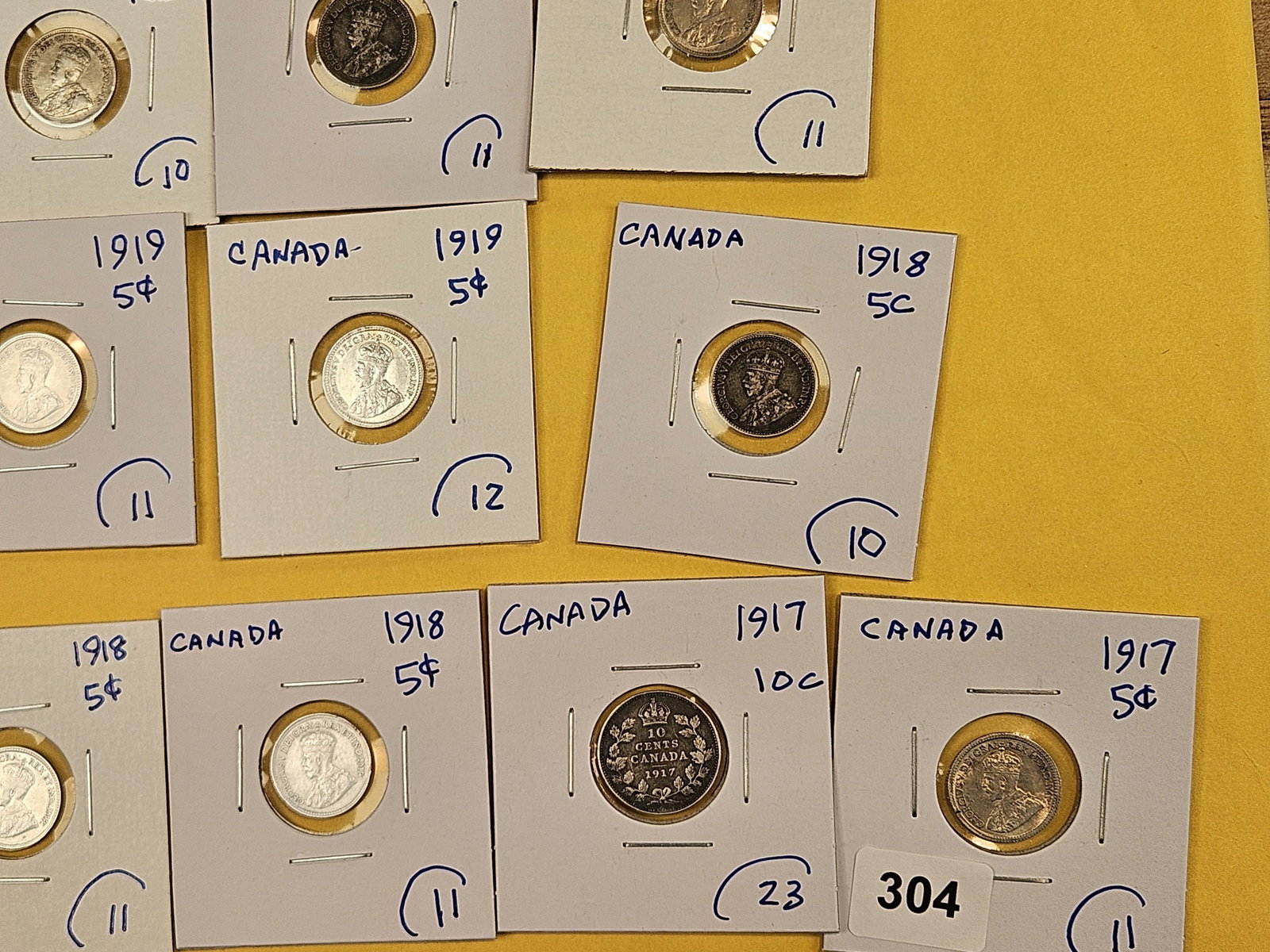 Twenty-five, silver, Canadian coins - 8