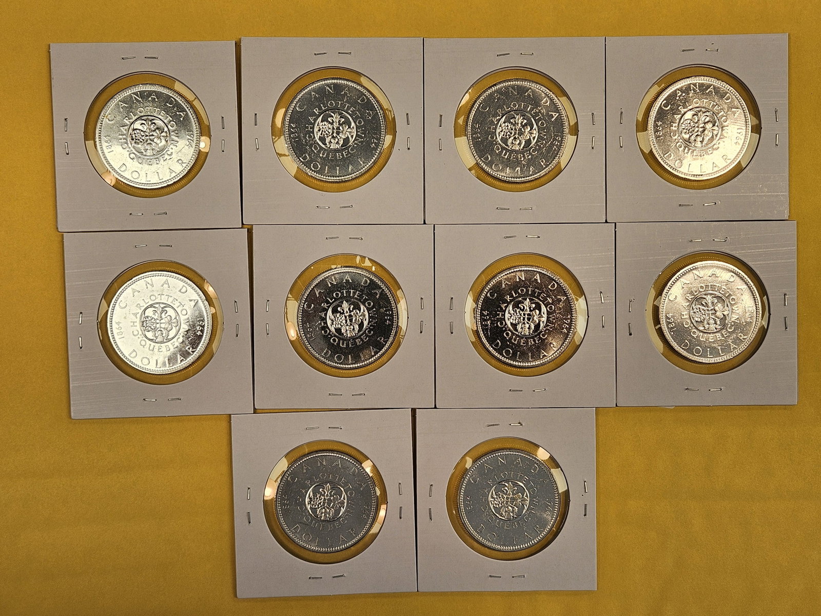 TEN GEM 1964 Canada Prooflike silver Dollars - 3