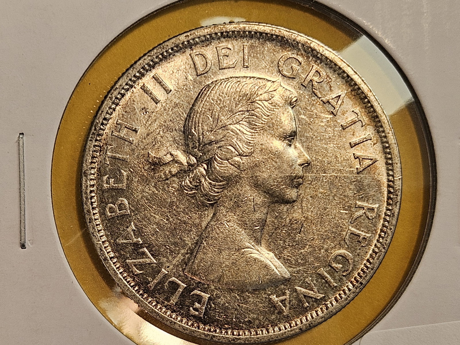 Brilliant 1959 Canada Silver Dollar: Nice patina