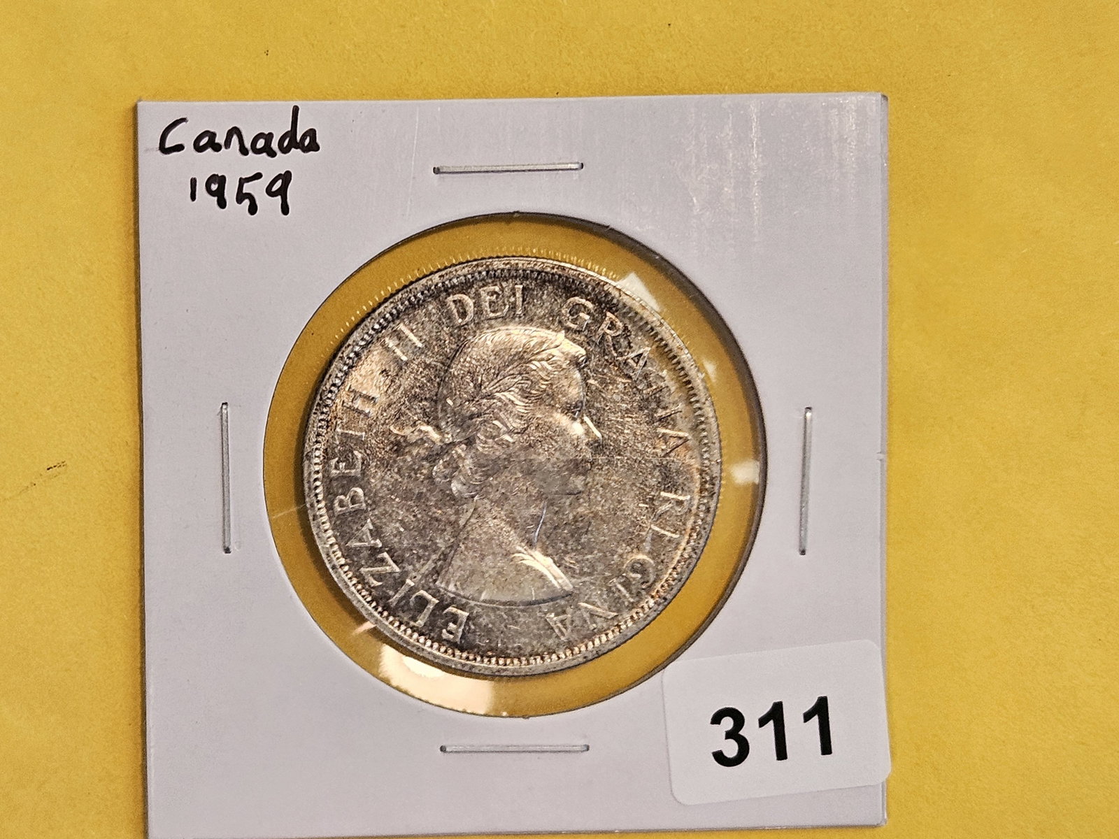 Brilliant 1959 Canada Silver Dollar - 2