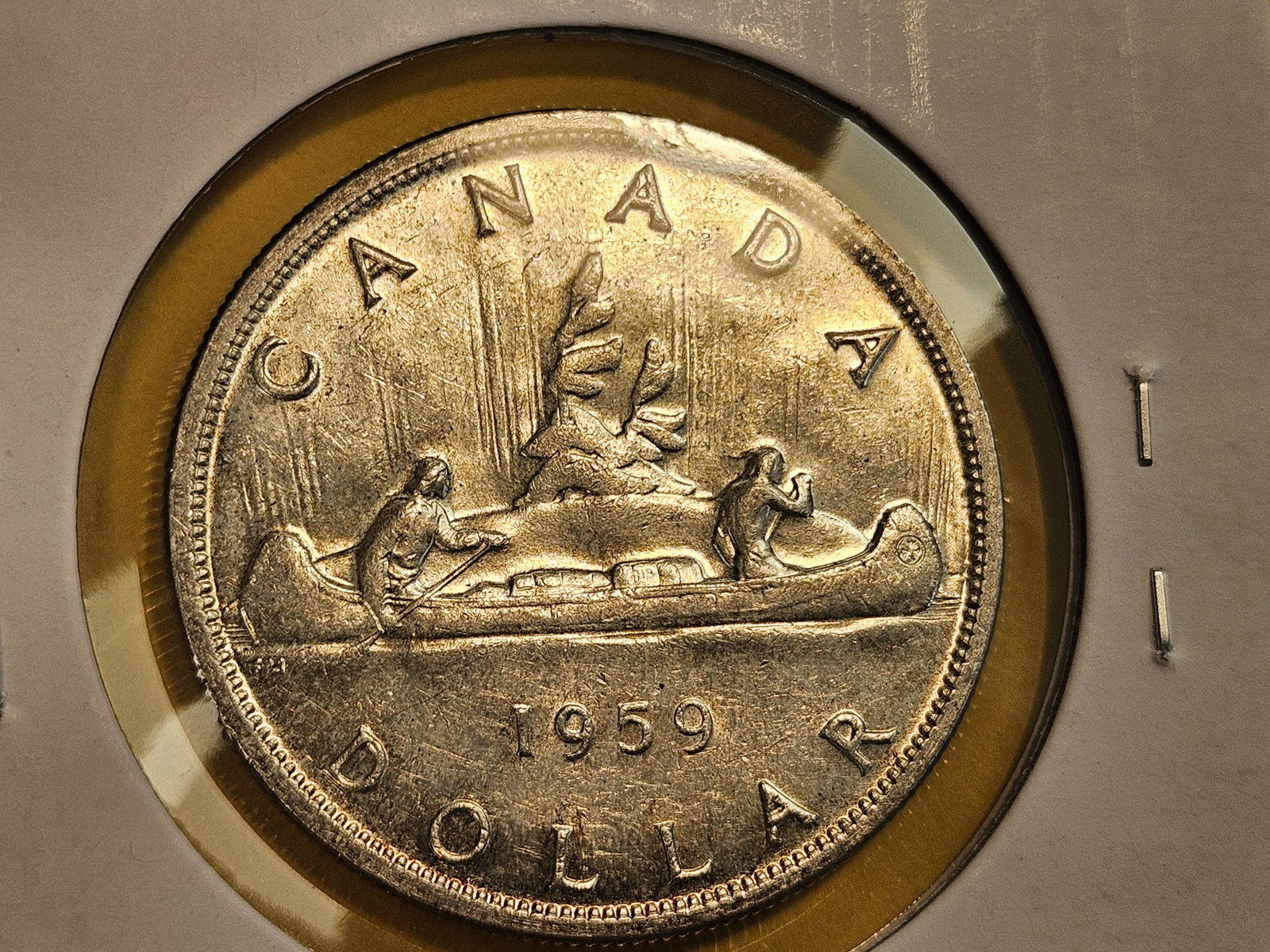 Brilliant 1959 Canada Silver Dollar - 3