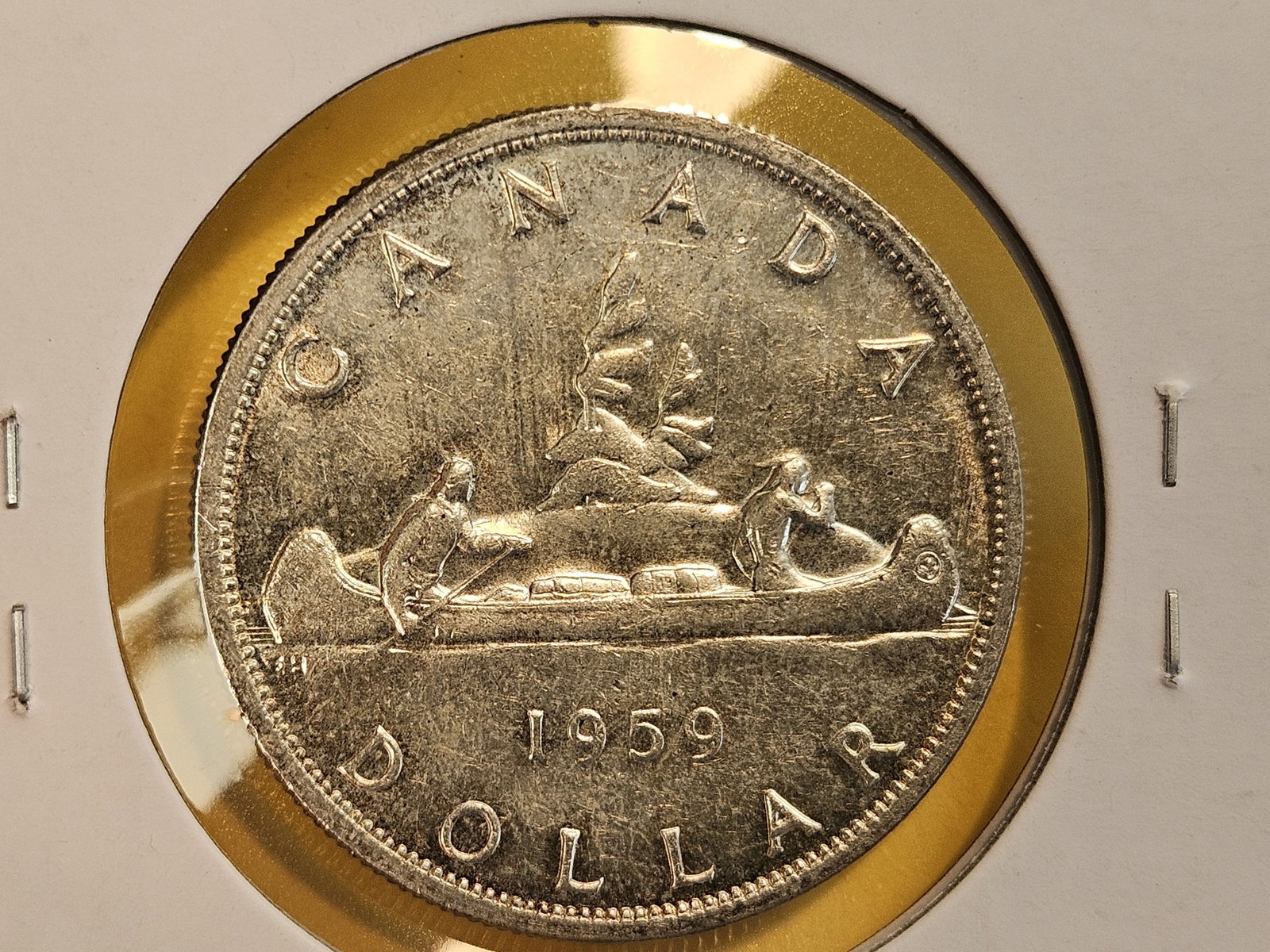 Brilliant 1959 Canada Silver Dollar - 4