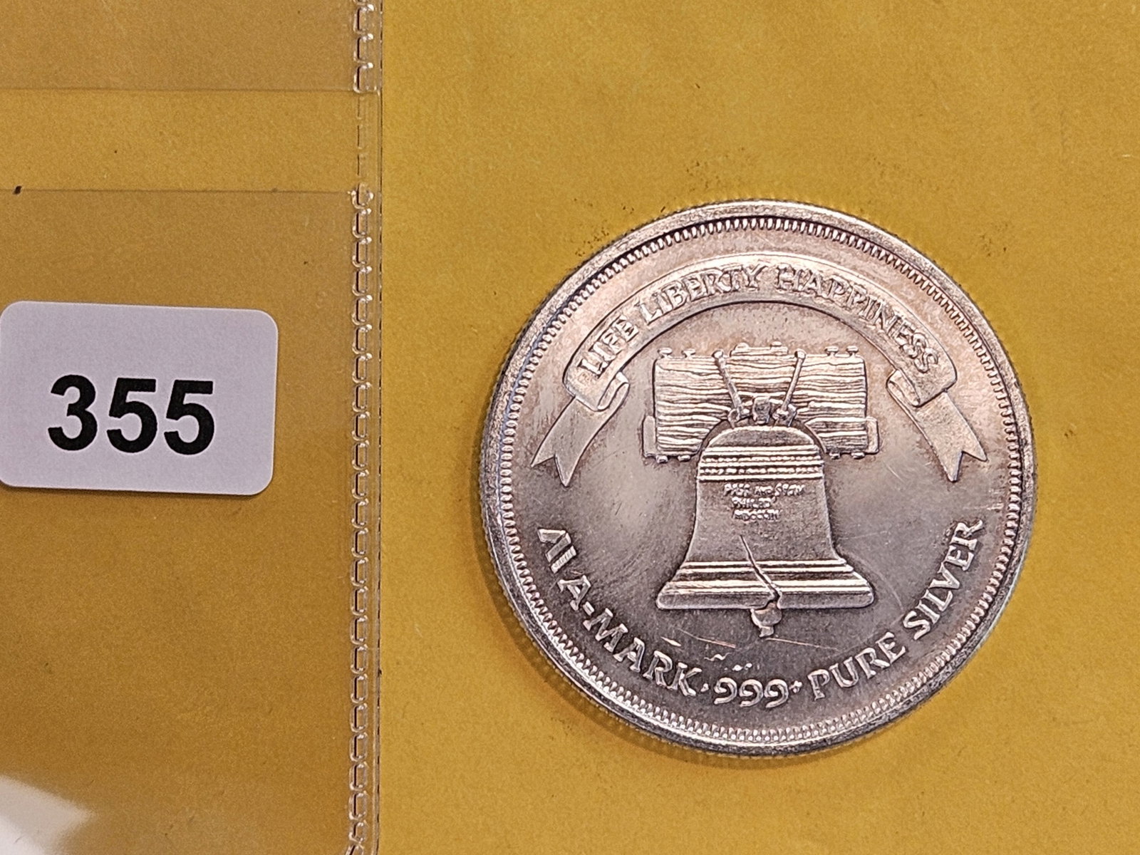 One Troy ounce .999 fine silver art round: Liberty