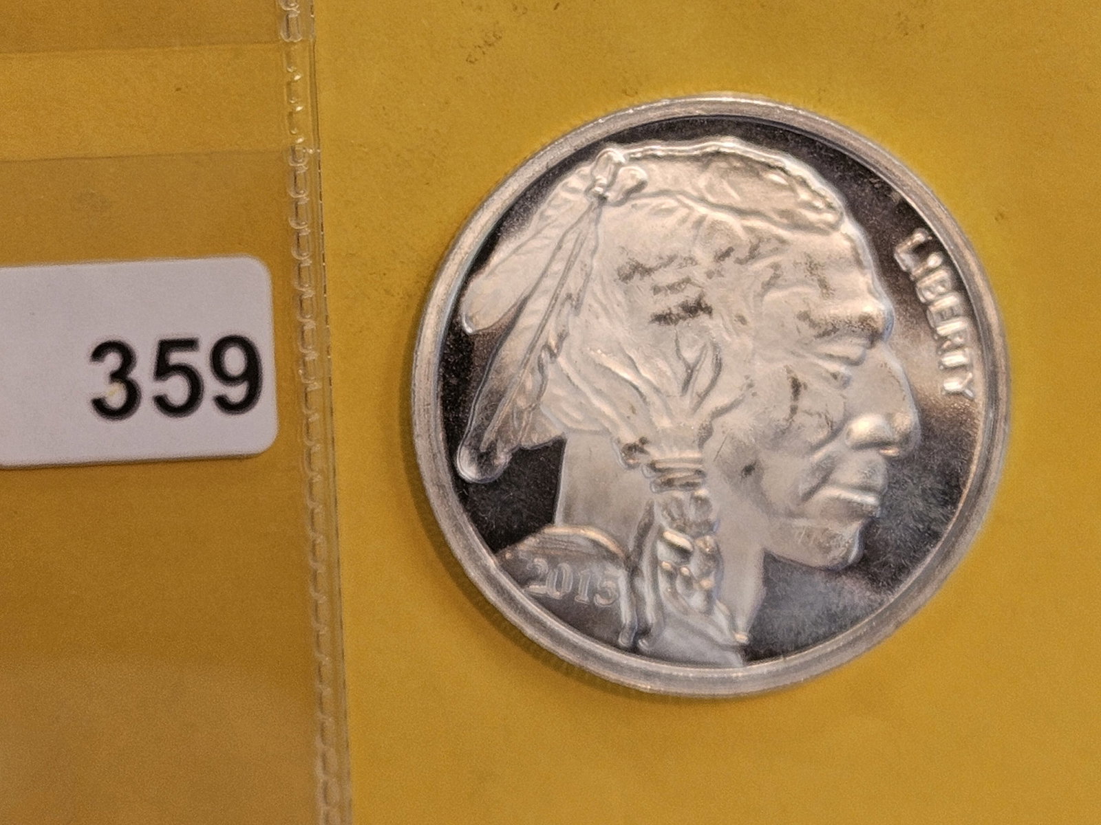 One Troy ounce .999 fine silver art round: Buffalo