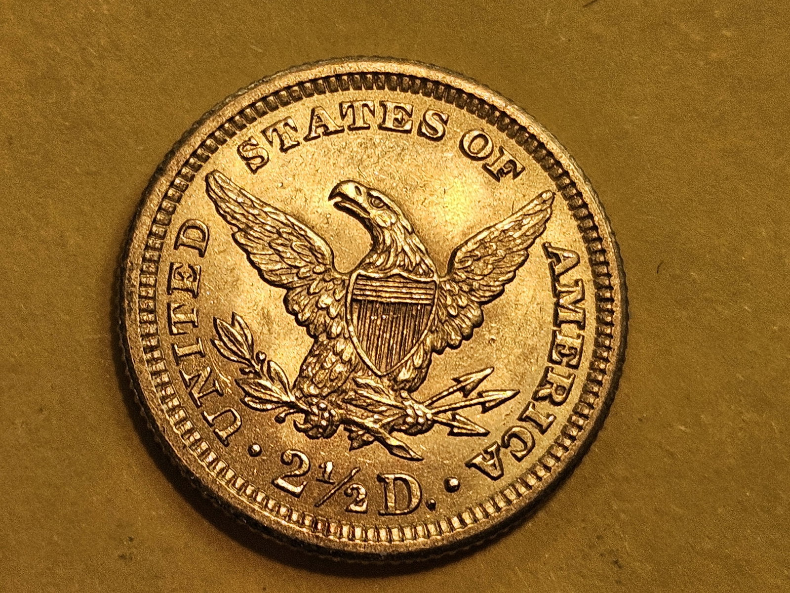 GOLD! Brilliant Uncirculated 1907 Liberty Head Gold $2.5 Dollars - 7
