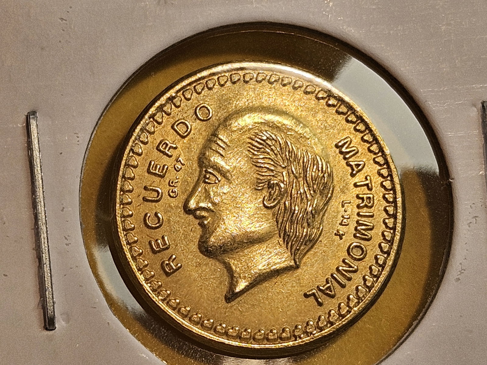 GOLD! GEM Uncirculated Gold Mexican Wedding Token - 3