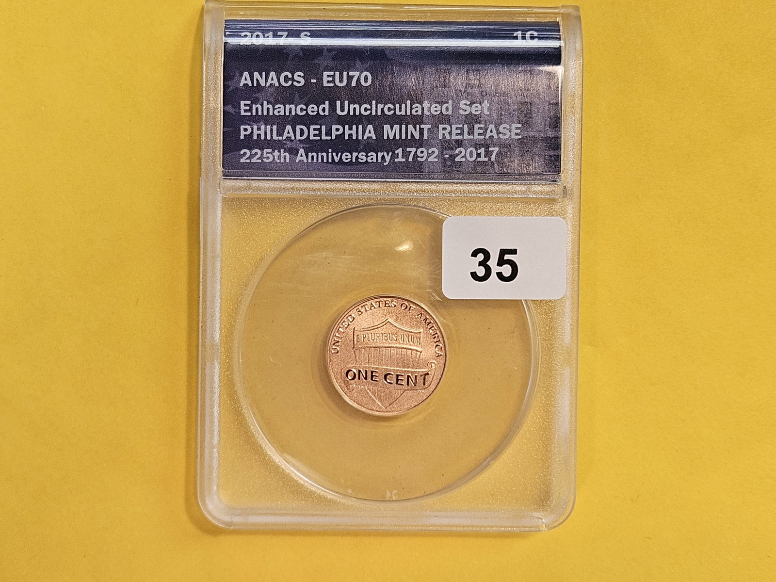 PERFECT! ANACS 2017-S Lincoln Cent in Enhanced Uncirculated 70 - 2