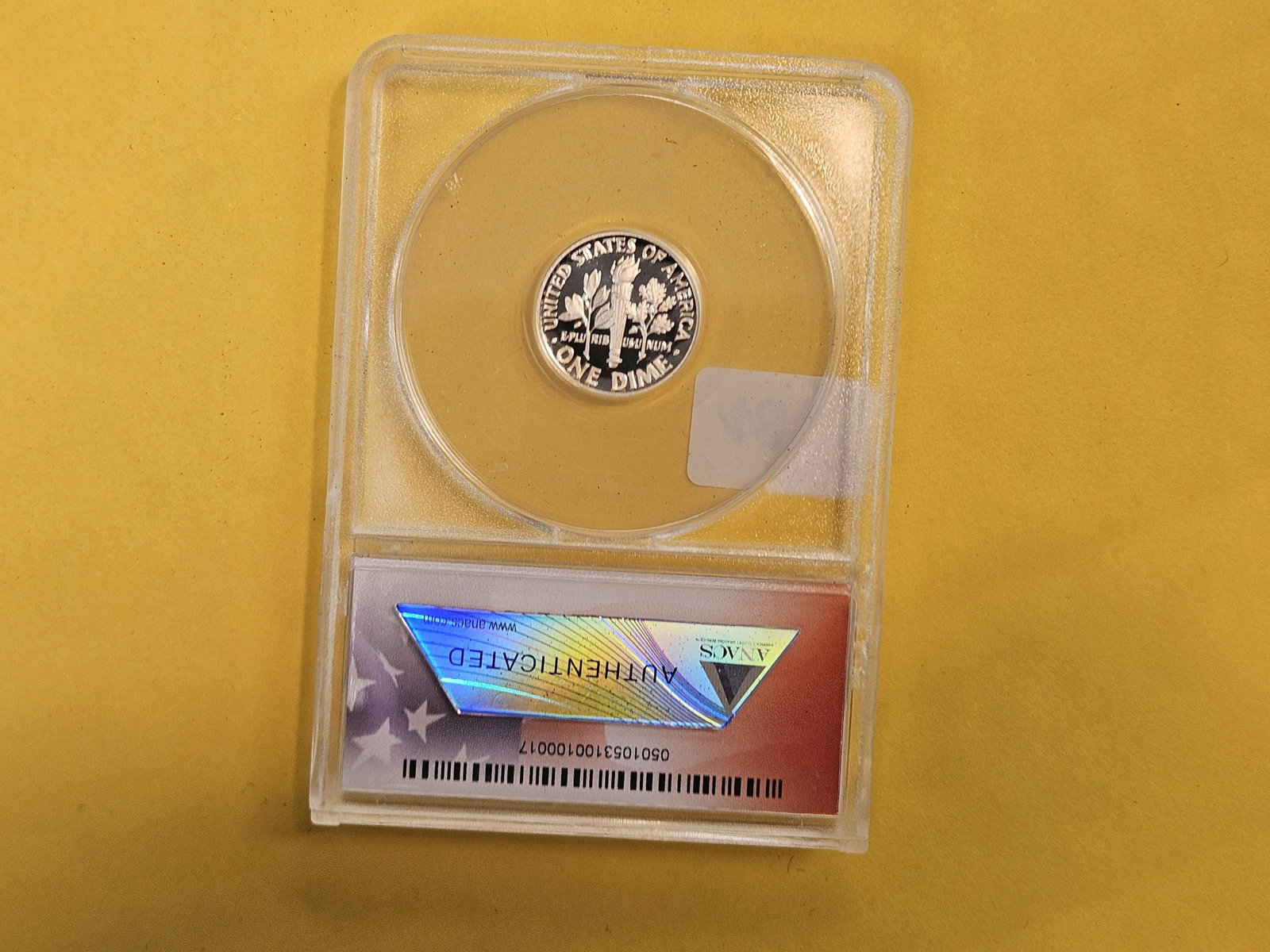 PERFECT! ANACS 2015-S SILVER Roosevelt Dime in proof 70 Deep Cameo - 3