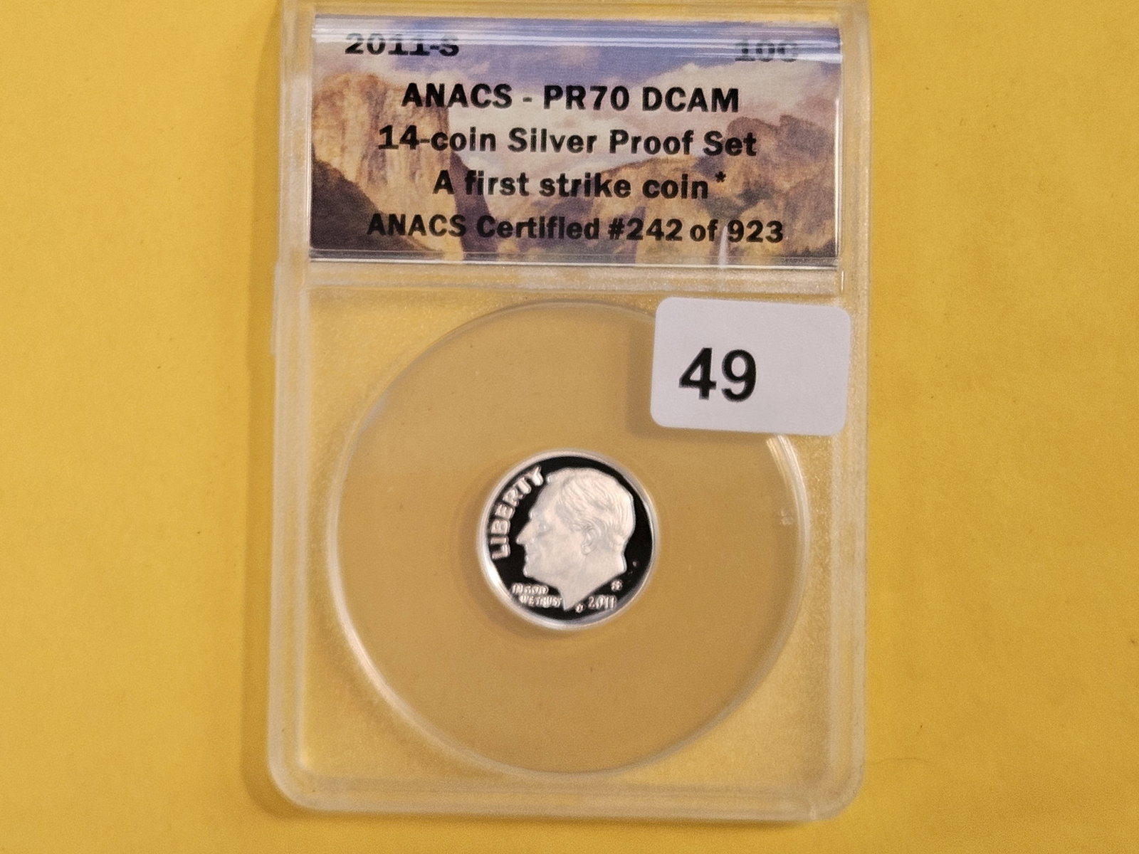PERFECT! ANACS 2011-S SILVER Roosevelt Dime in proof 70 Deep Cameo - 2