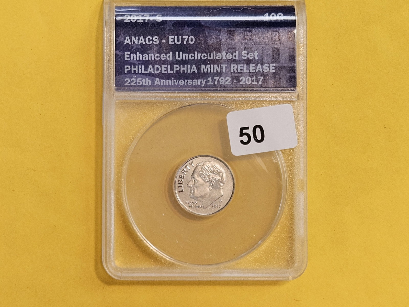 PERFECT! ANACS 2017-S SILVER Roosevelt Dime in Enhanced Uncirculated 70 - 2