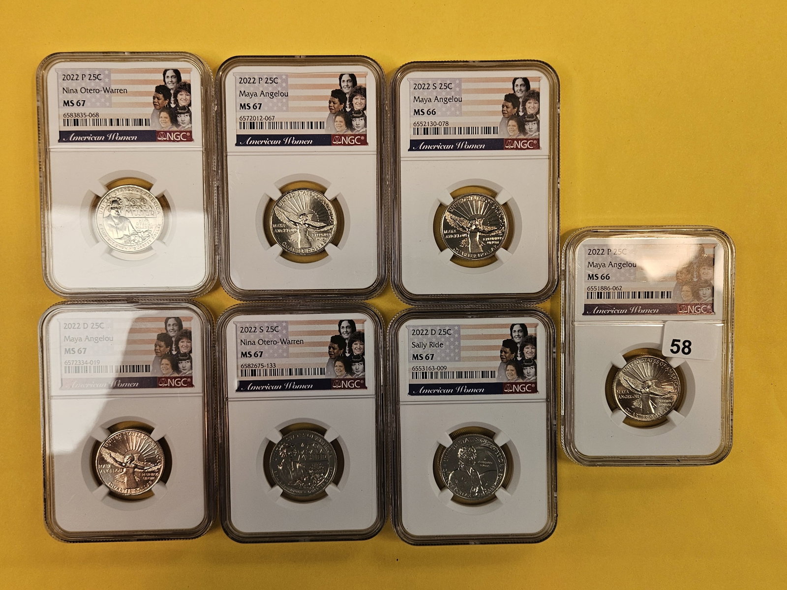 Seven GEM and Superb GEM NGC-graded American Women Quarters (1 of 3)