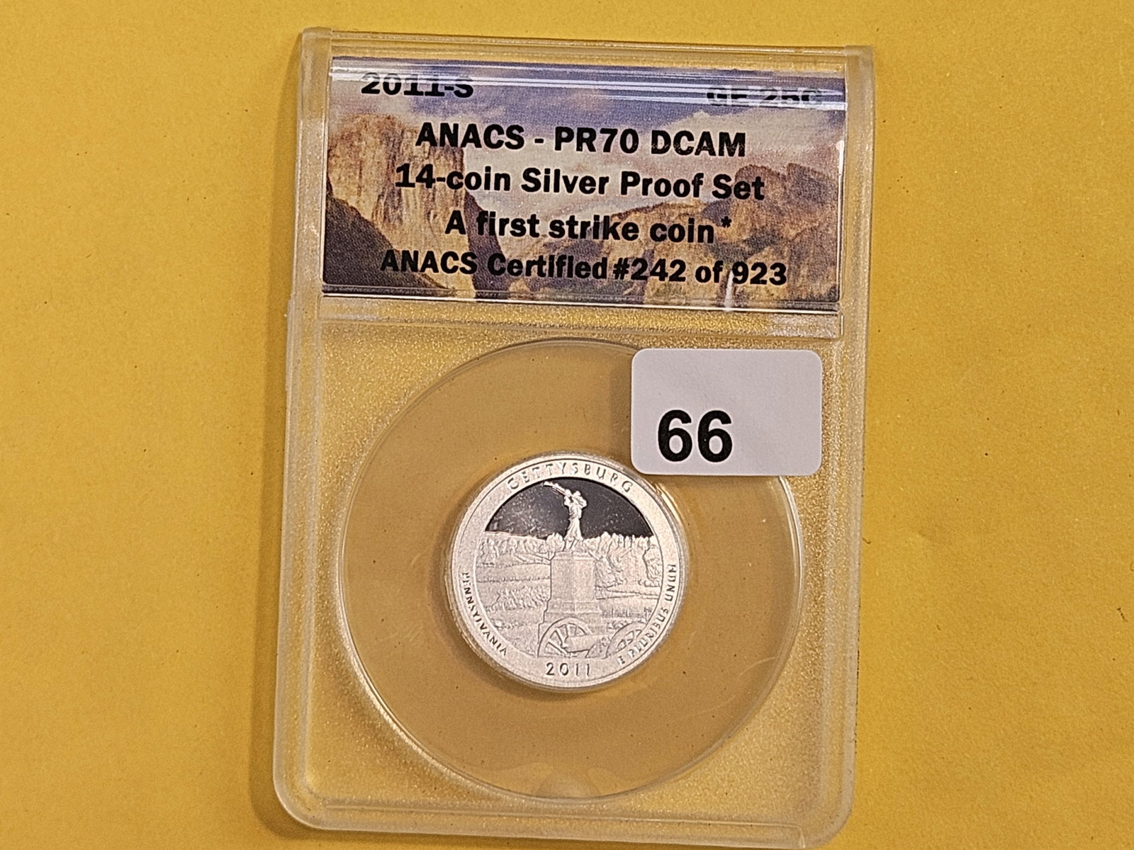 PERFECT! ANACS 2011-S SILVER Washington Quarter in Proof 70 Deep Cameo - 2
