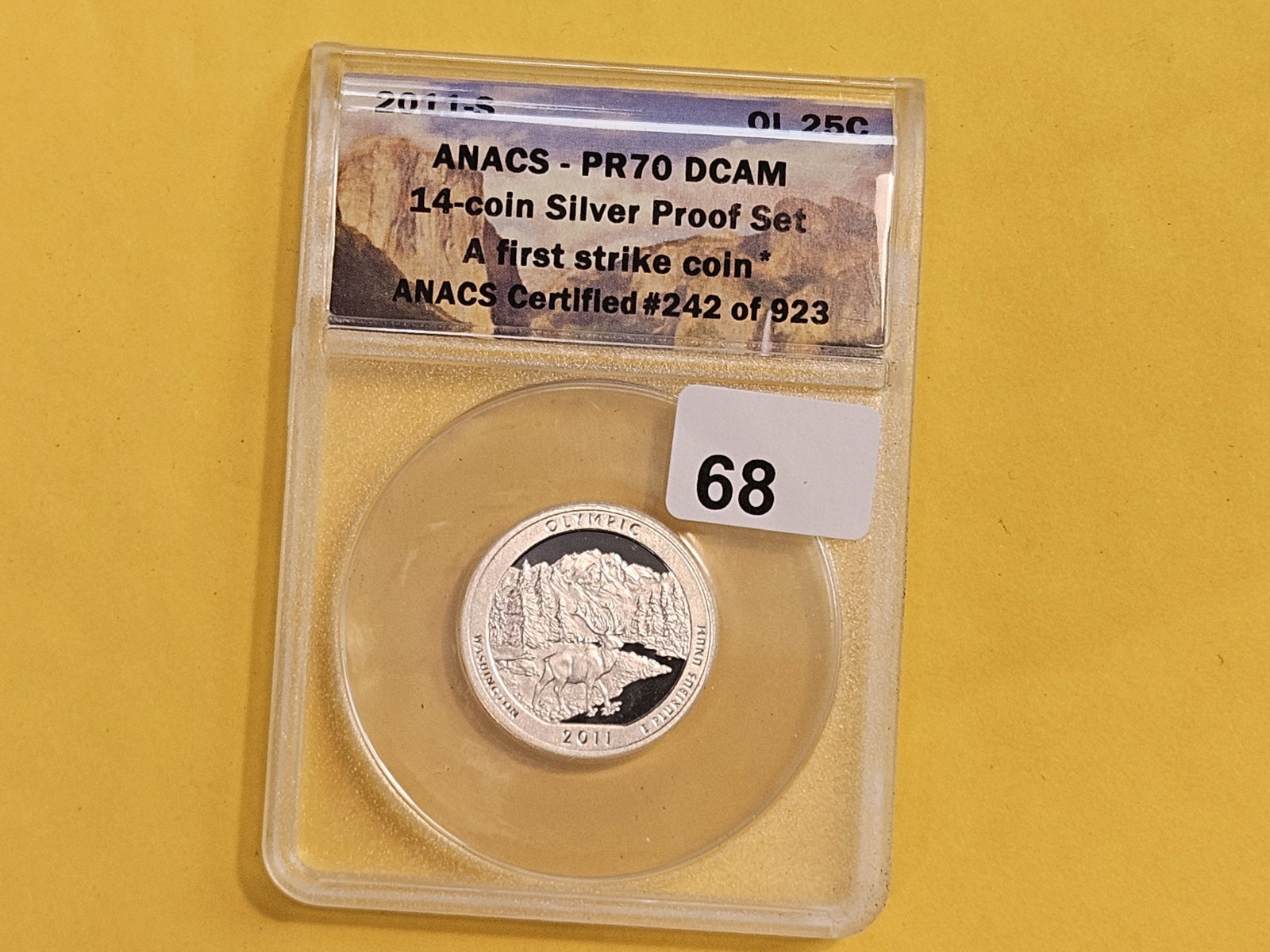 PERFECT! ANACS 2011-S SILVER Washington Quarter in Proof 70 Deep Cameo - 2
