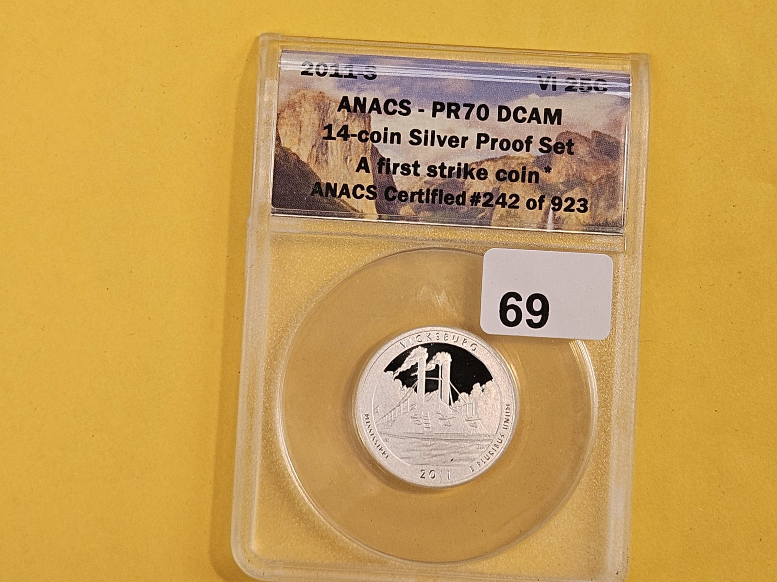PERFECT! ANACS 2011-S SILVER Washington Quarter in Proof 70 Deep Cameo - 2