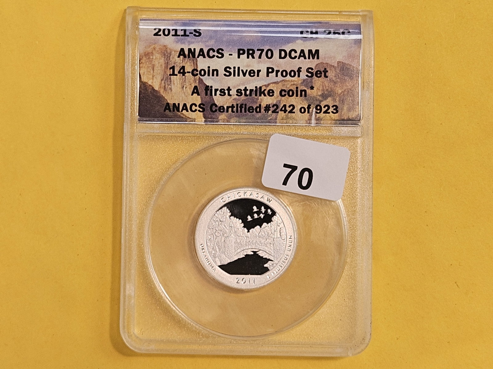 PERFECT! ANACS 2011-S SILVER Washington Quarter in Proof 70 Deep Cameo - 2