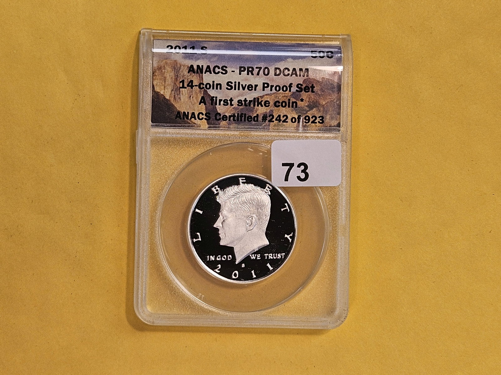 PERFECT! ANACS 2011-S SILVER Kennedy Half Dollar in Proof Deep Cameo 70 - 2