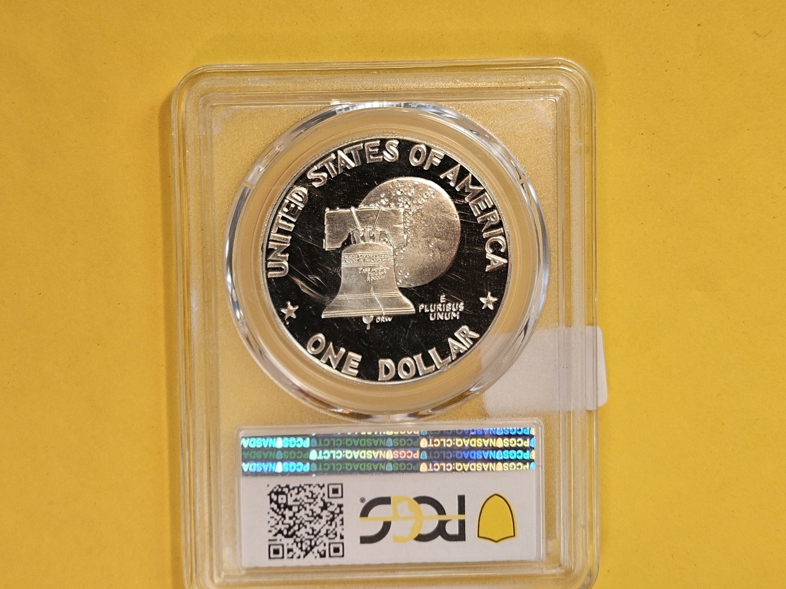 PCGS 1976-S SILVER Eisenhower Dollar in Proof 69 Deep Cameo - 2