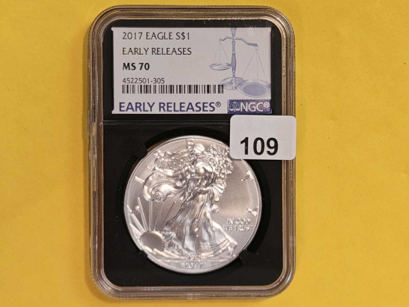 PERFECT! NGC 2017 American Silver Eagle in Mint State 70: Perfect Grade