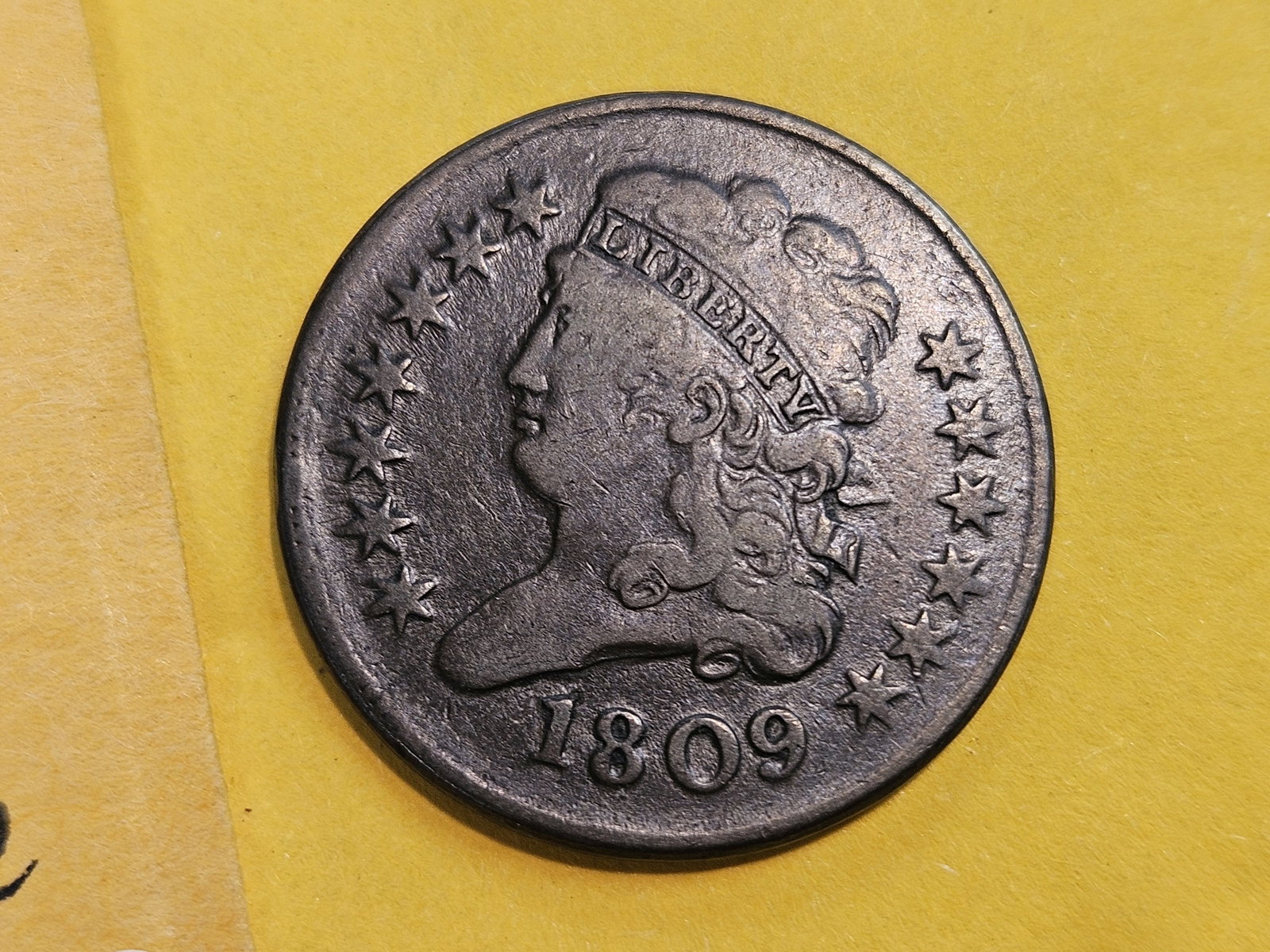 1809 Classic Head Half-Cent in Fine - 15: C-3 version