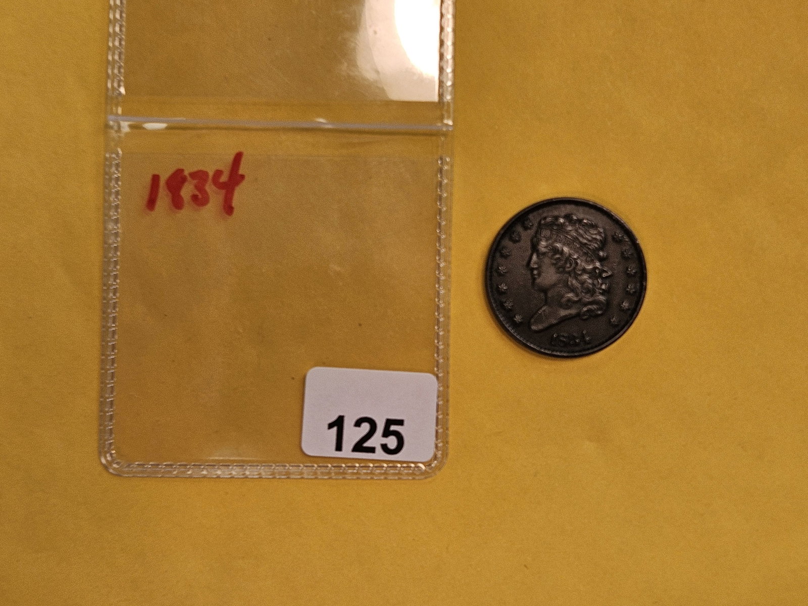 Very Nice 1834 Classic Head Half-Cent in About Uncirculated - 2
