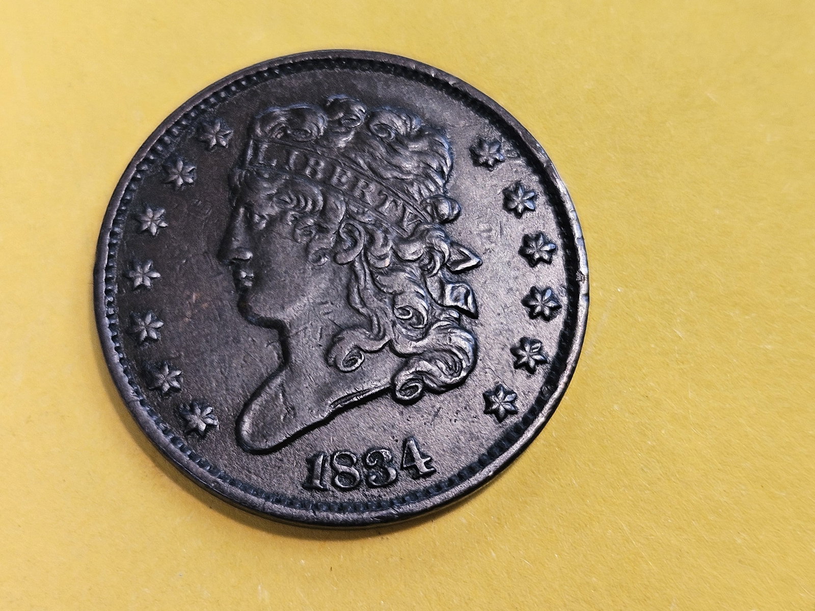Very Nice 1834 Classic Head Half-Cent in About Uncirculated - 4