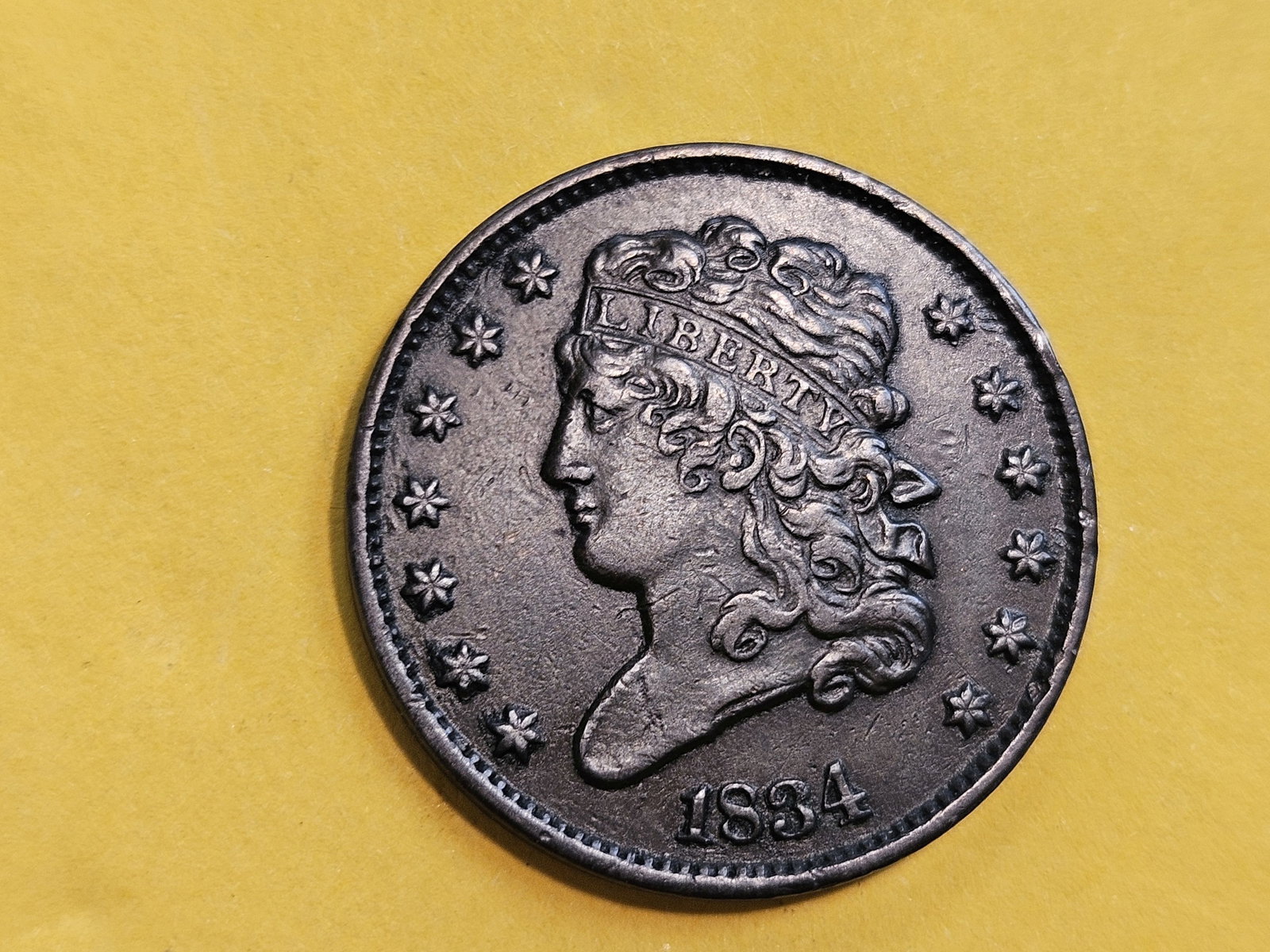 Very Nice 1834 Classic Head Half-Cent in About Uncirculated - 5