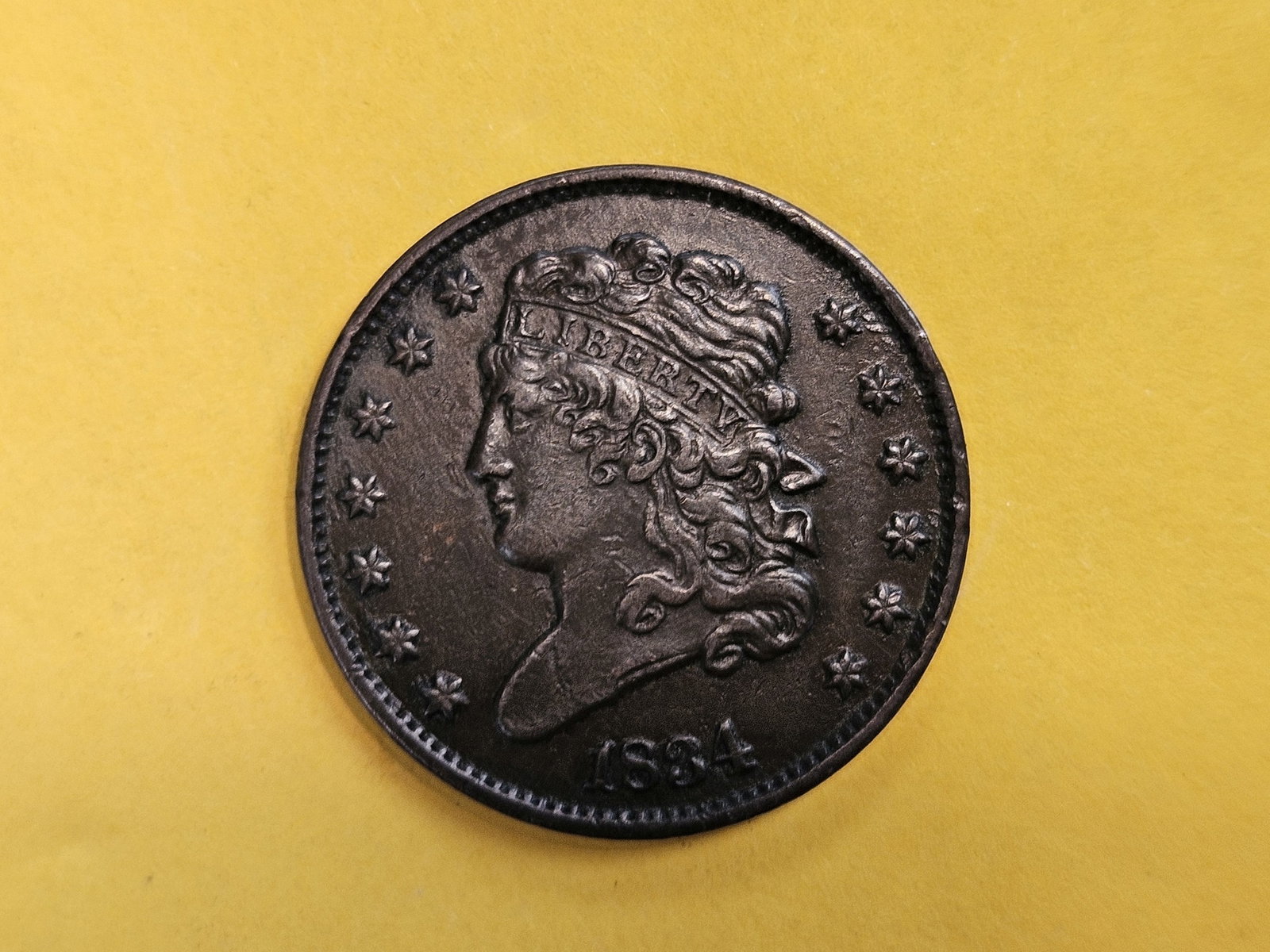 Very Nice 1834 Classic Head Half-Cent in About Uncirculated - 6
