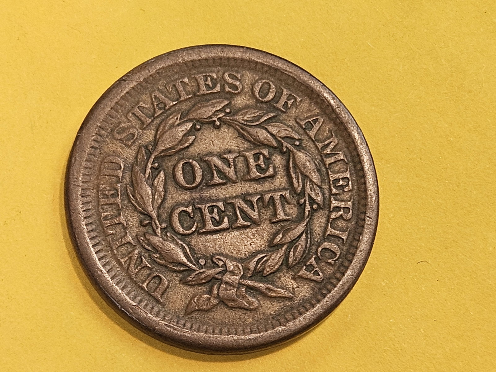 1854 Braided Hair Large Cent in Extra Fine - 4