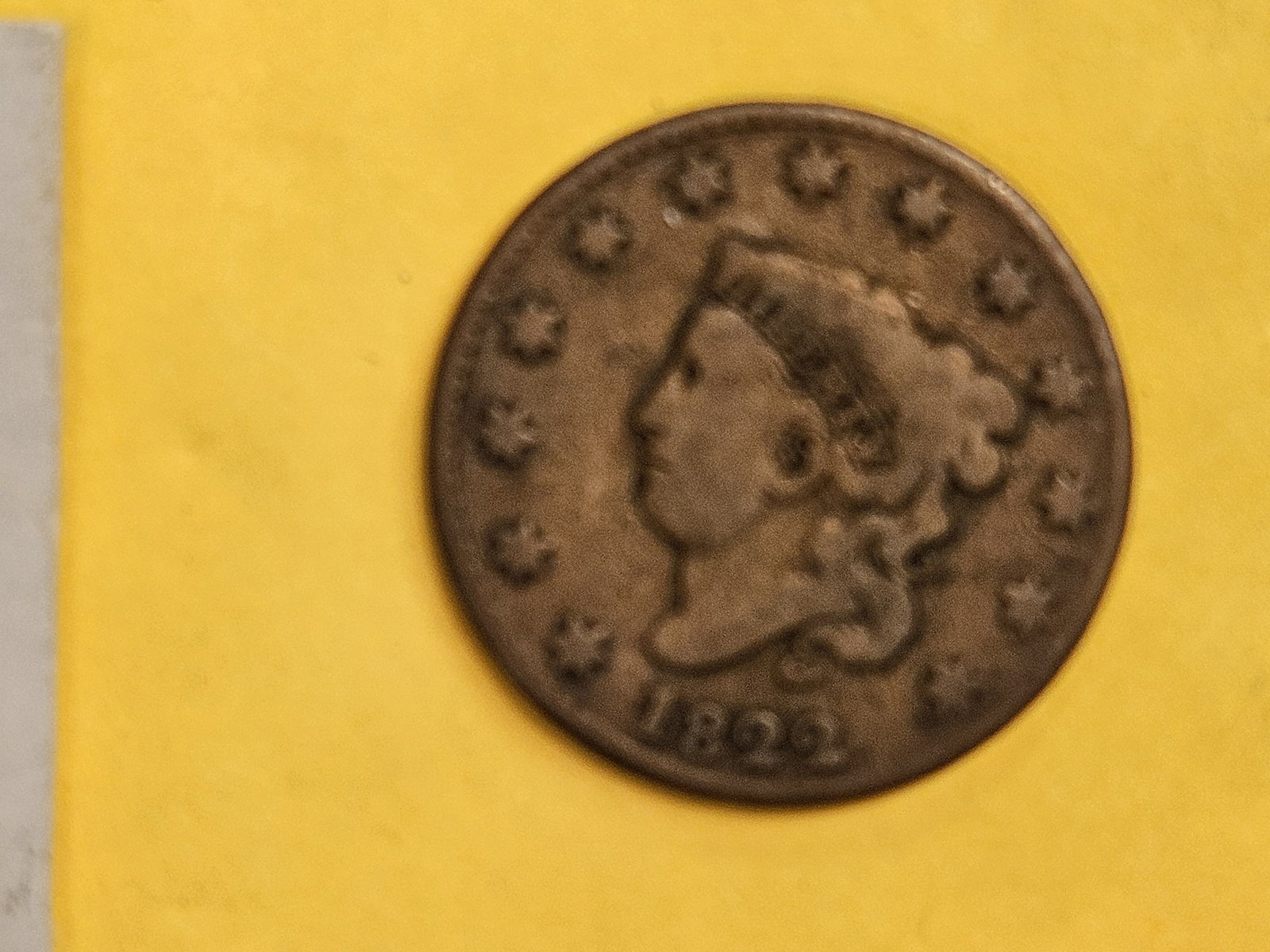 1822 Coronet Head Large Cent in Very Good plus - 3