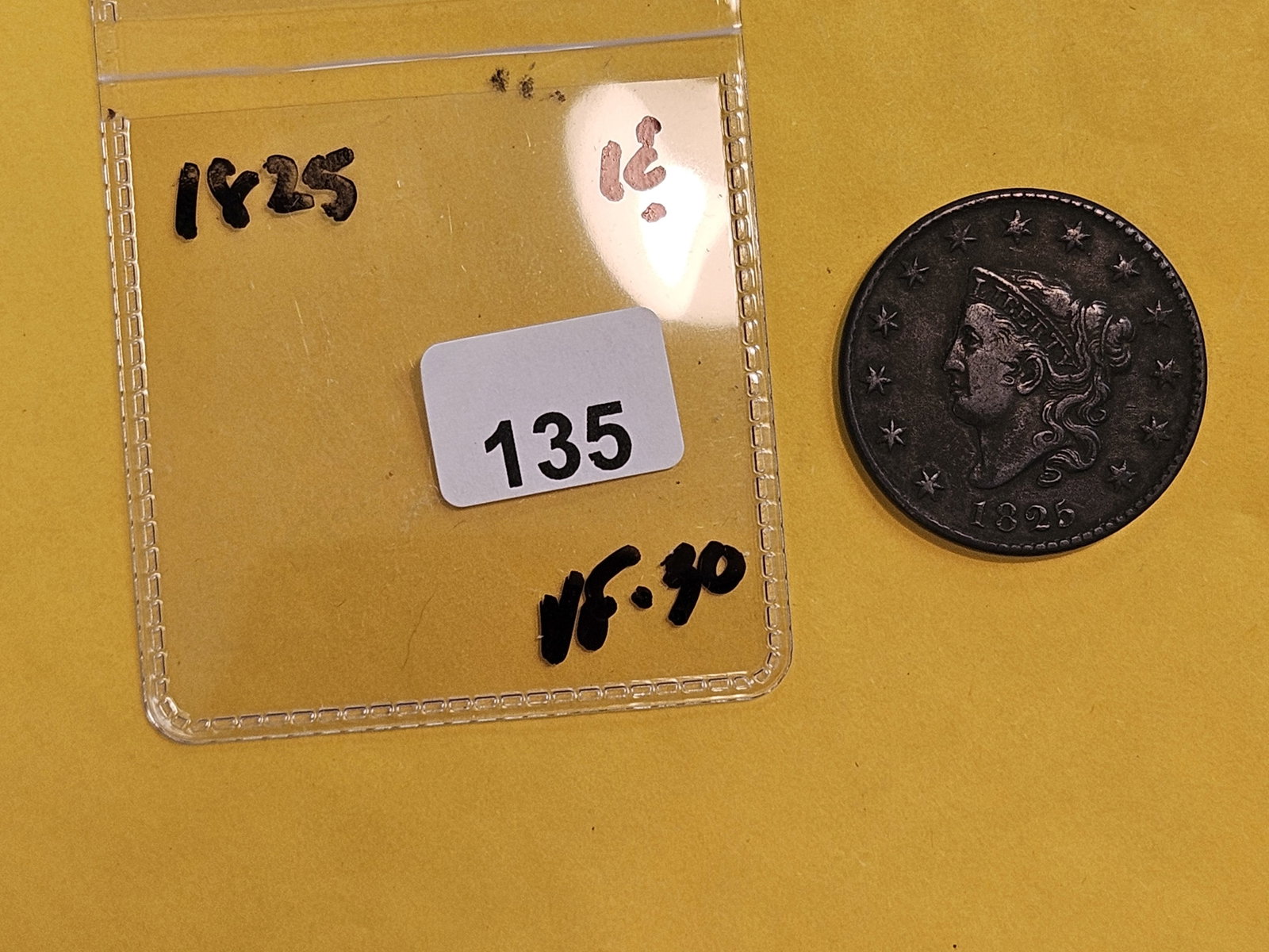 1825 Coronet Head Large Cent in Very Fine plus - 2