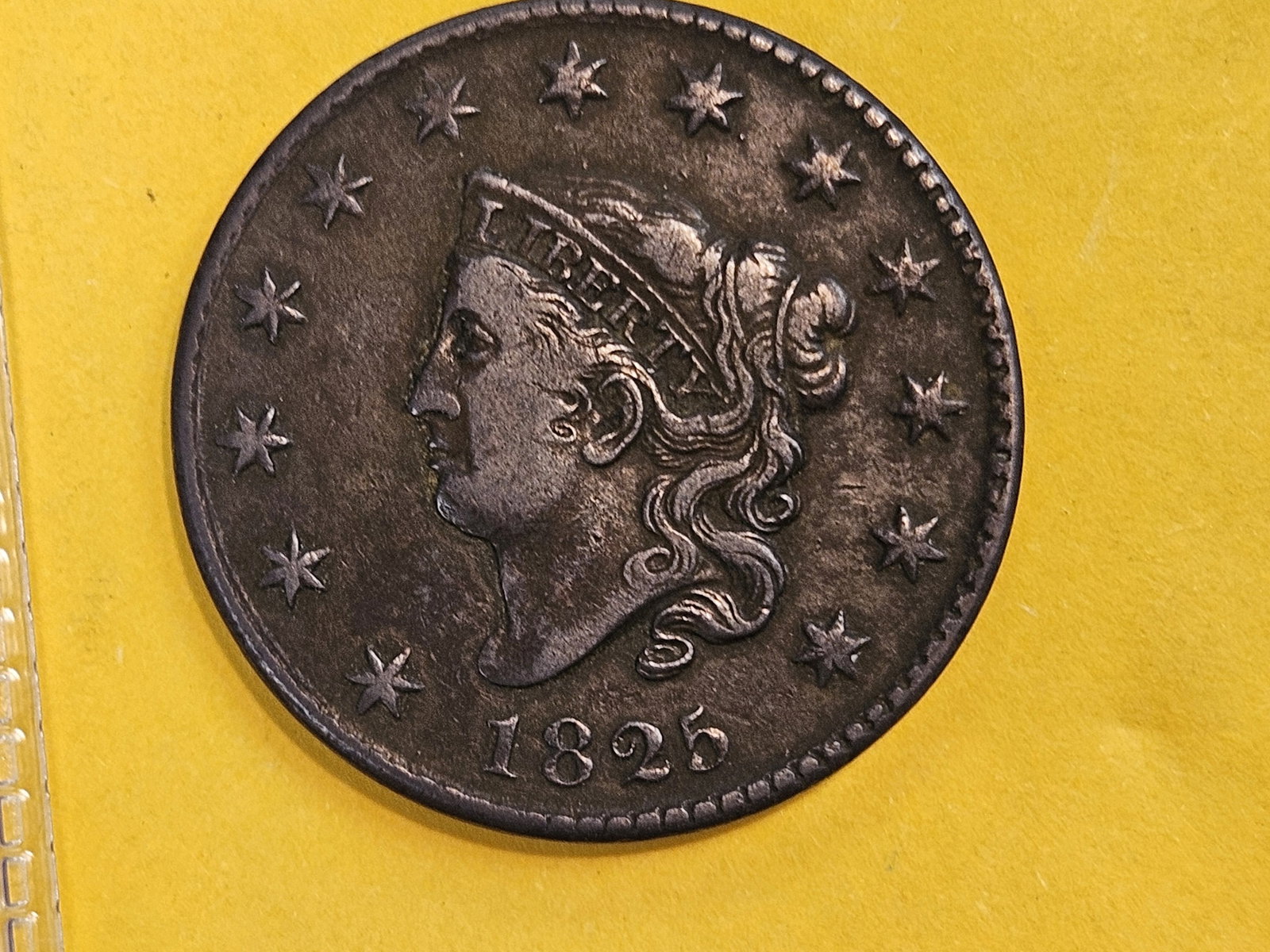 1825 Coronet Head Large Cent in Very Fine plus - 3