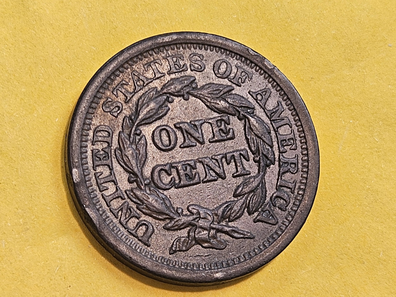 1849 Braided Hair Large Cent in Extra Fine plus - 7