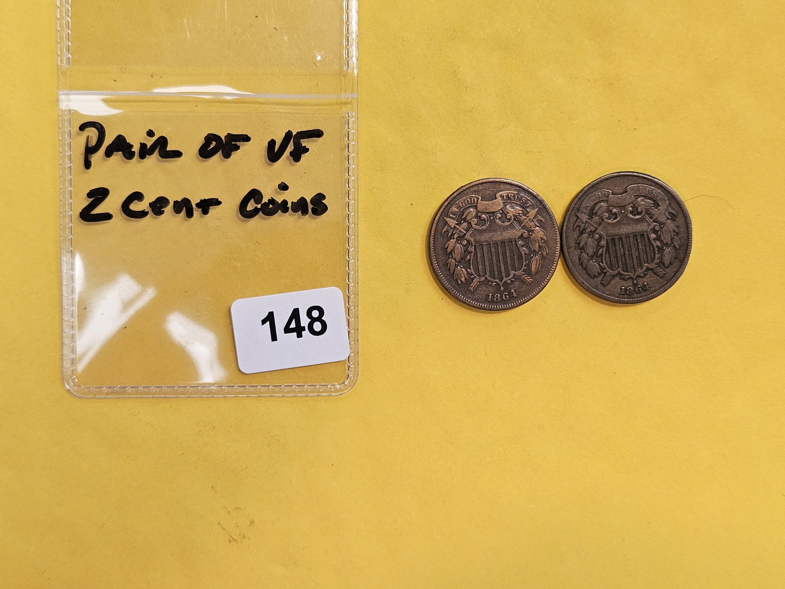 Two 1864 Two-Cent pieces - 2